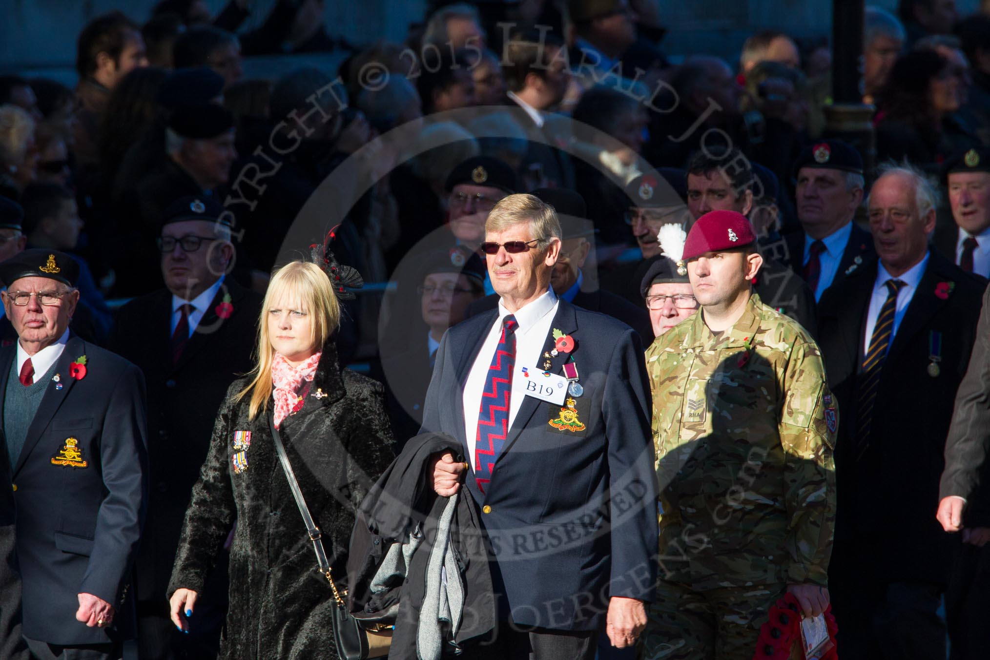 Remembrance Sunday Cenotaph March Past 2013: B19 - Royal Artillery Association..
Press stand opposite the Foreign Office building, Whitehall, London SW1,
London,
Greater London,
United Kingdom,
on 10 November 2013 at 12:01, image #1451