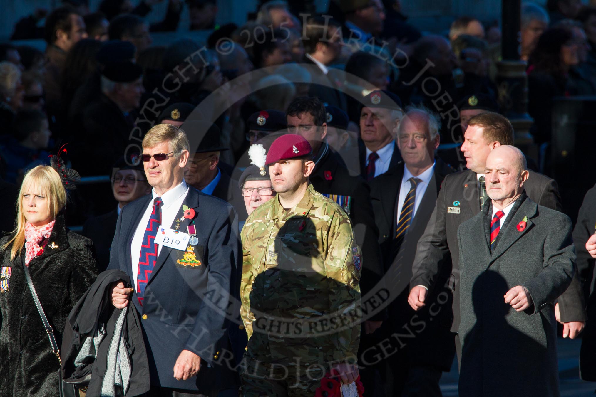 Remembrance Sunday Cenotaph March Past 2013: B19 - Royal Artillery Association..
Press stand opposite the Foreign Office building, Whitehall, London SW1,
London,
Greater London,
United Kingdom,
on 10 November 2013 at 12:01, image #1452