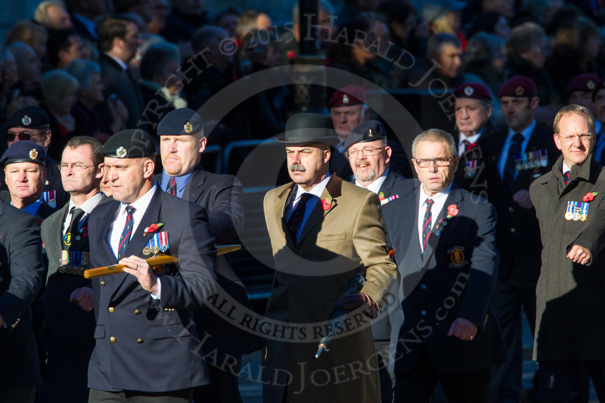 Remembrance Sunday Cenotaph March Past 2013: B21 - Royal Engineers Bomb Disposal Association..
Press stand opposite the Foreign Office building, Whitehall, London SW1,
London,
Greater London,
United Kingdom,
on 10 November 2013 at 12:02, image #1478