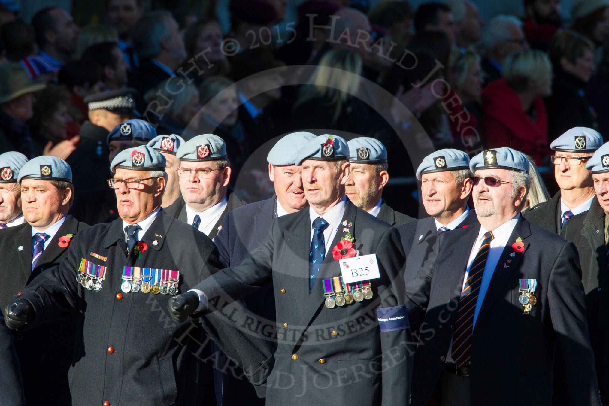 Remembrance Sunday Cenotaph March Past 2013: B25  - Army Air Corps Association..
Press stand opposite the Foreign Office building, Whitehall, London SW1,
London,
Greater London,
United Kingdom,
on 10 November 2013 at 12:02, image #1518