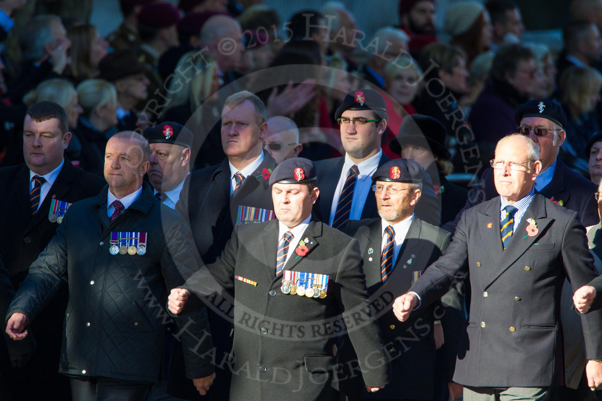 Remembrance Sunday Cenotaph March Past 2013: B32 - Royal Electrical & Mechanical Engineers Association..
Press stand opposite the Foreign Office building, Whitehall, London SW1,
London,
Greater London,
United Kingdom,
on 10 November 2013 at 12:04, image #1579