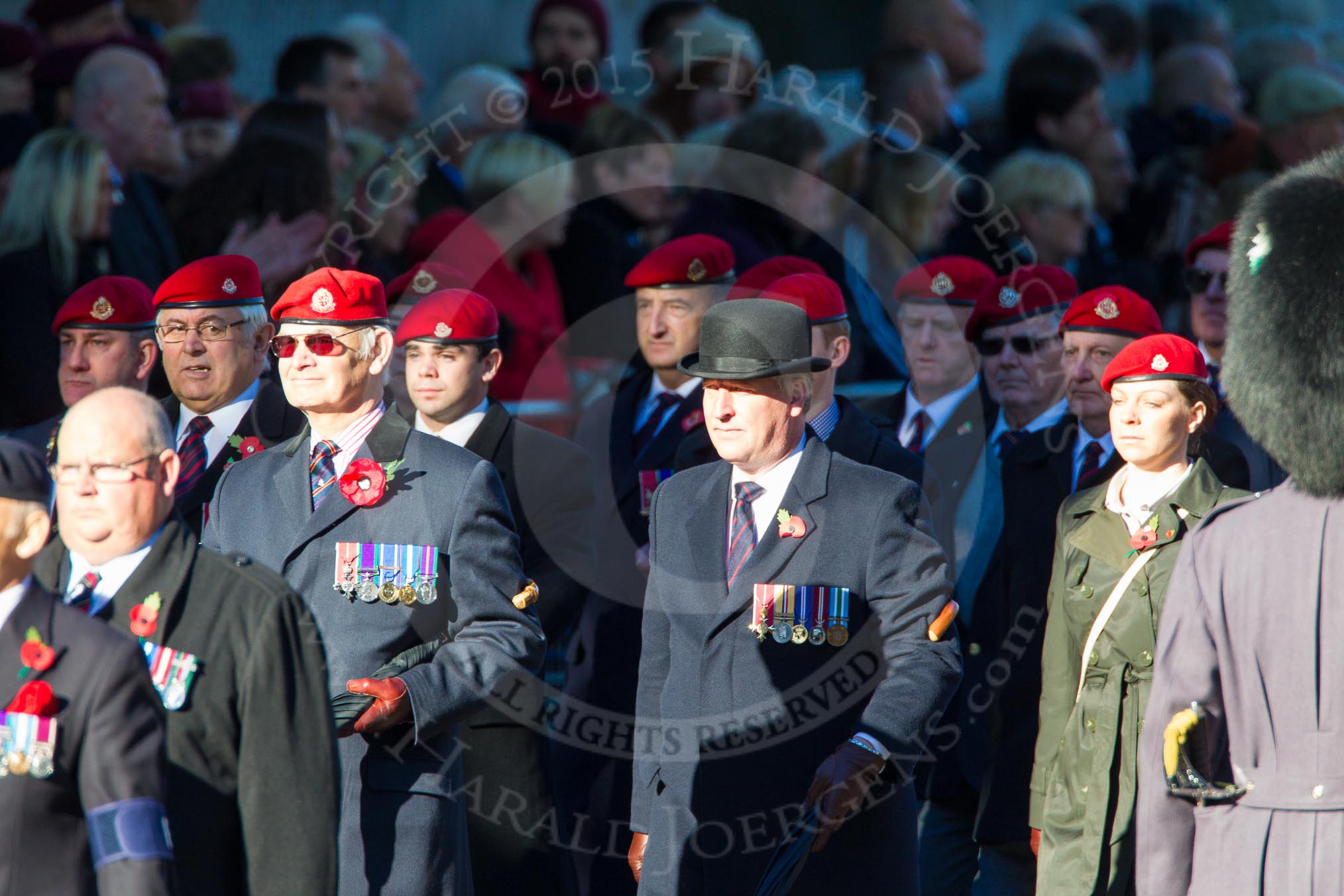 Remembrance Sunday Cenotaph March Past 2013: B33 - Royal Military Police Association..
Press stand opposite the Foreign Office building, Whitehall, London SW1,
London,
Greater London,
United Kingdom,
on 10 November 2013 at 12:04, image #1589