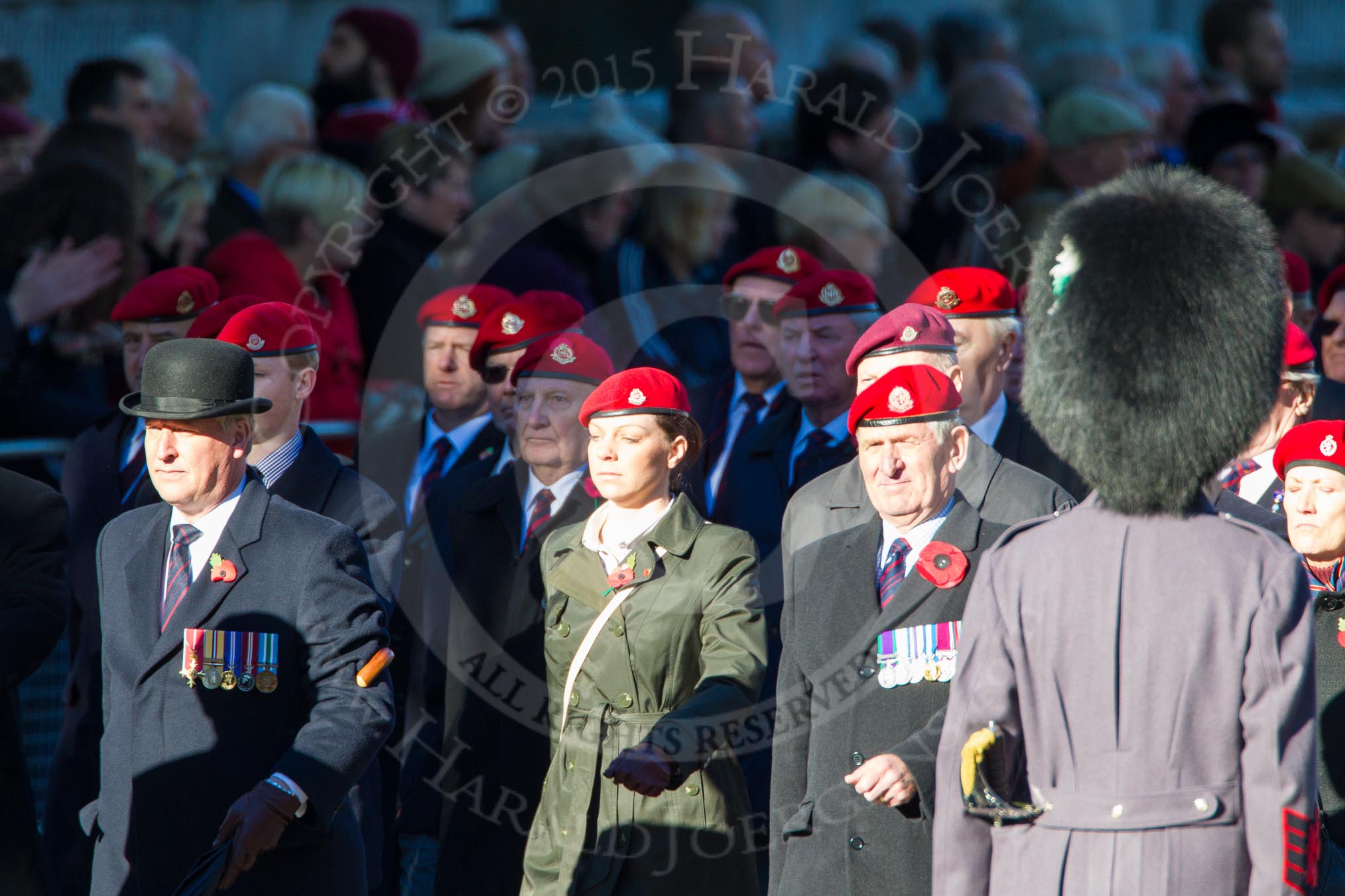 Remembrance Sunday Cenotaph March Past 2013: B33 - Royal Military Police Association..
Press stand opposite the Foreign Office building, Whitehall, London SW1,
London,
Greater London,
United Kingdom,
on 10 November 2013 at 12:04, image #1590