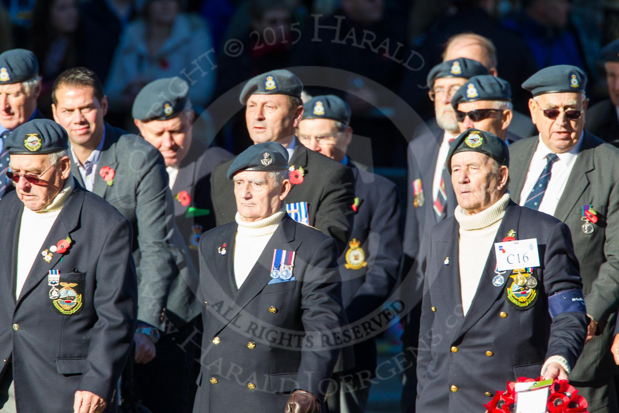 Remembrance Sunday Cenotaph March Past 2013: C16 - Air Sea Rescue & Marine Craft Sections Club..
Press stand opposite the Foreign Office building, Whitehall, London SW1,
London,
Greater London,
United Kingdom,
on 10 November 2013 at 12:08, image #1810