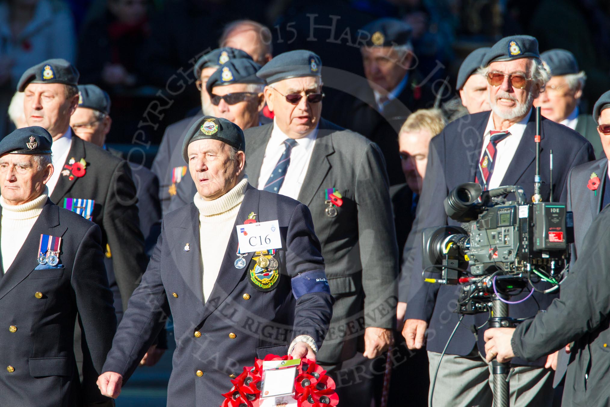 Remembrance Sunday Cenotaph March Past 2013: C16 - Air Sea Rescue & Marine Craft Sections Club..
Press stand opposite the Foreign Office building, Whitehall, London SW1,
London,
Greater London,
United Kingdom,
on 10 November 2013 at 12:08, image #1811