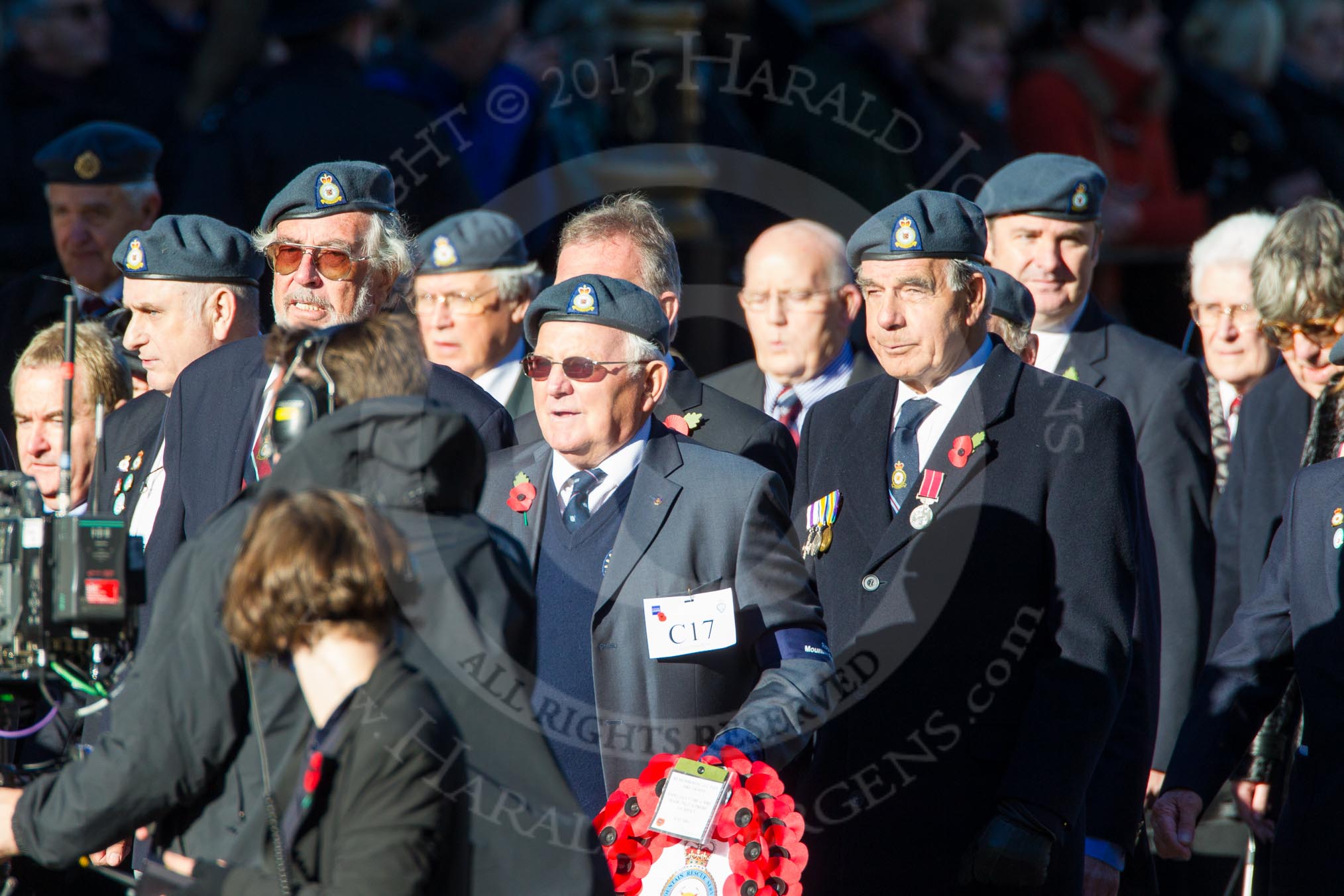 Remembrance Sunday Cenotaph March Past 2013: C17 - Royal Air Force Mountain Rescue Association..
Press stand opposite the Foreign Office building, Whitehall, London SW1,
London,
Greater London,
United Kingdom,
on 10 November 2013 at 12:08, image #1812