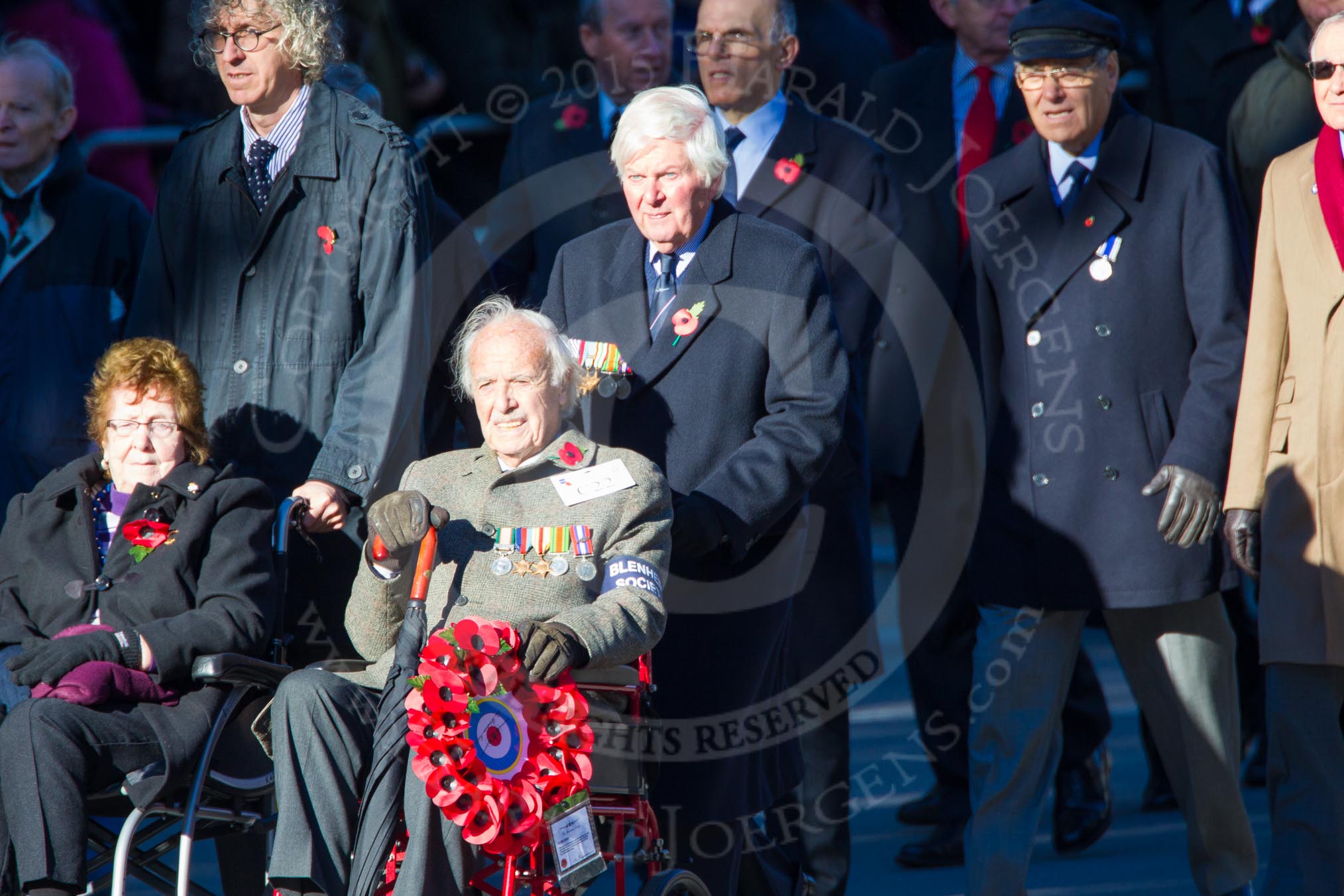 Remembrance Sunday Cenotaph March Past 2013: C22 - Blenheim Society..
Press stand opposite the Foreign Office building, Whitehall, London SW1,
London,
Greater London,
United Kingdom,
on 10 November 2013 at 12:08, image #1833