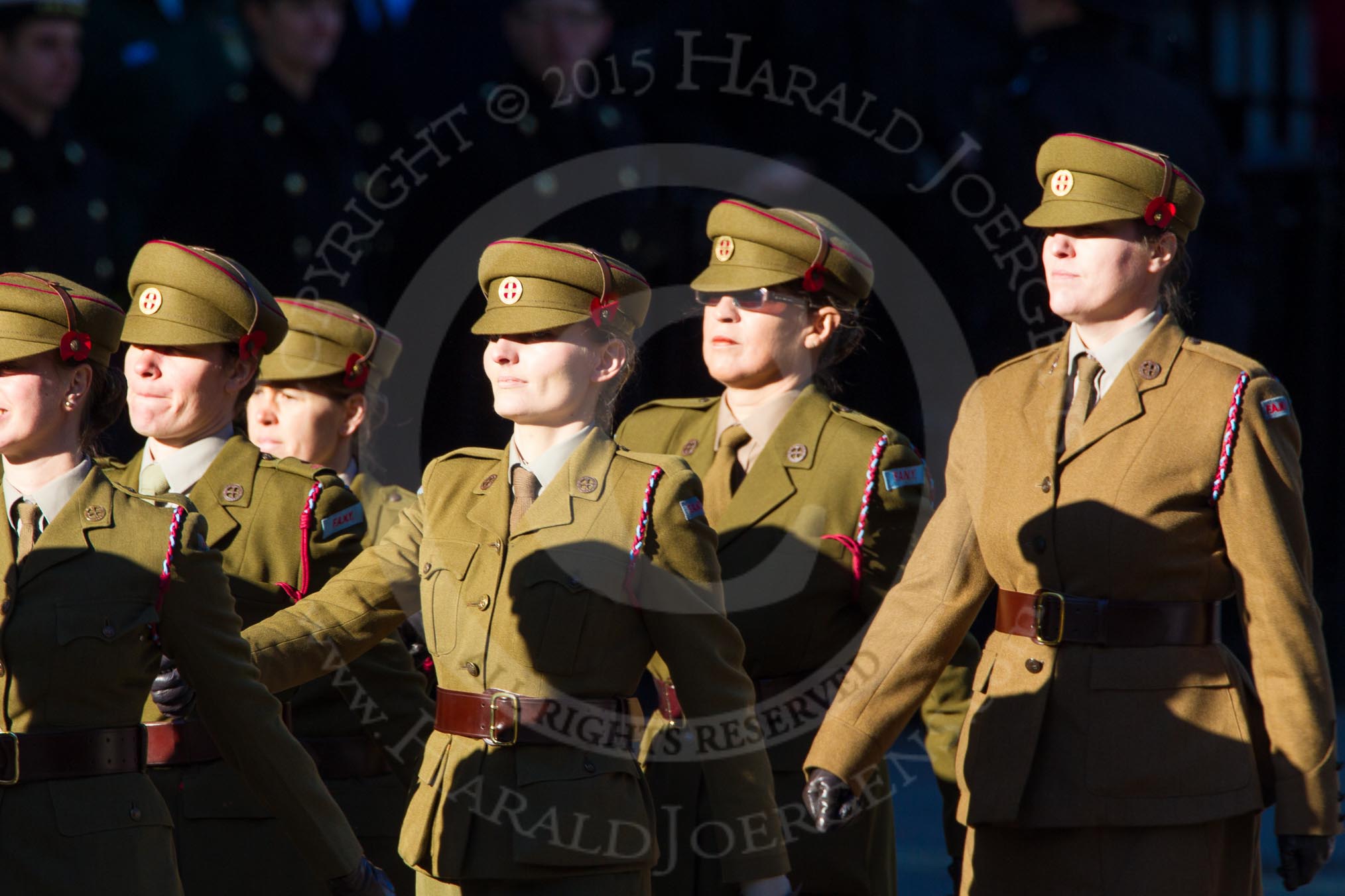 Remembrance Sunday Cenotaph March Past 2013: M2 - First Aid Nursing Yeomanry (Princess Royal's Volunteers Corps)..
Press stand opposite the Foreign Office building, Whitehall, London SW1,
London,
Greater London,
United Kingdom,
on 10 November 2013 at 12:09, image #1870