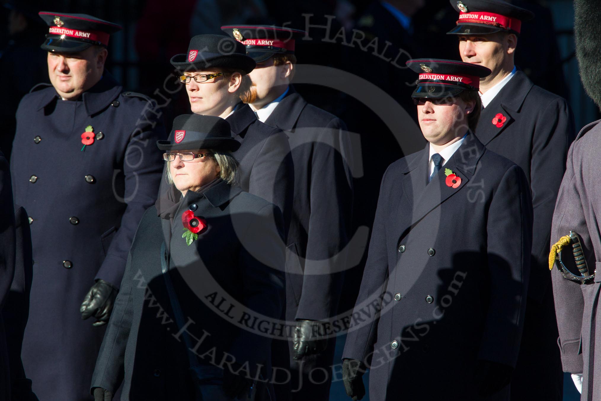 Remembrance Sunday Cenotaph March Past 2013: M7 - Salvation Army..
Press stand opposite the Foreign Office building, Whitehall, London SW1,
London,
Greater London,
United Kingdom,
on 10 November 2013 at 12:10, image #1928