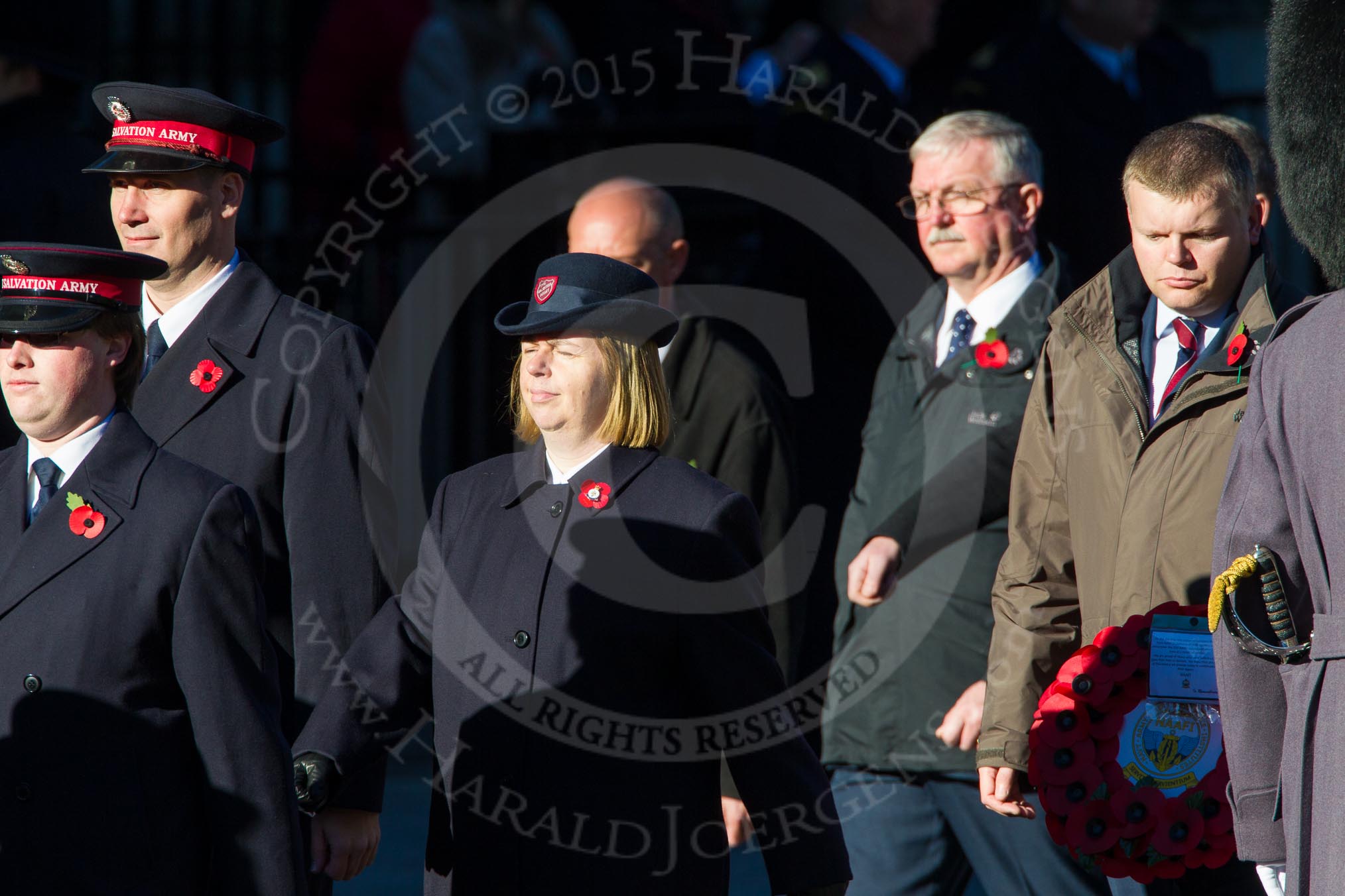 Remembrance Sunday Cenotaph March Past 2013: M7 - Salvation Army..
Press stand opposite the Foreign Office building, Whitehall, London SW1,
London,
Greater London,
United Kingdom,
on 10 November 2013 at 12:10, image #1930