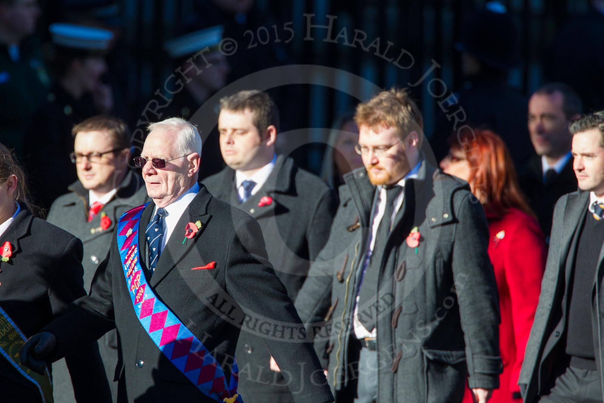 Remembrance Sunday Cenotaph March Past 2013: M38 - Royal Antediluvian Order of Buffaloes..
Press stand opposite the Foreign Office building, Whitehall, London SW1,
London,
Greater London,
United Kingdom,
on 10 November 2013 at 12:14, image #2169