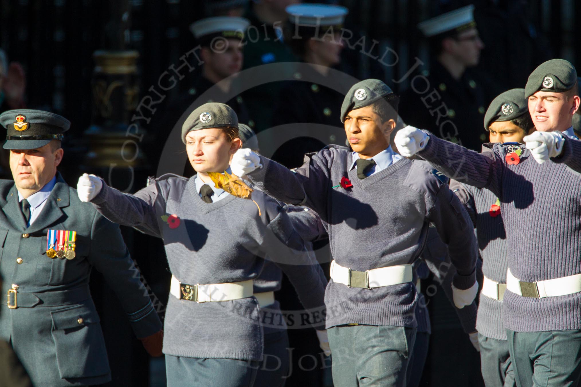 Remembrance Sunday Cenotaph March Past 2013: M48 - Air Training Corps..
Press stand opposite the Foreign Office building, Whitehall, London SW1,
London,
Greater London,
United Kingdom,
on 10 November 2013 at 12:15, image #2241