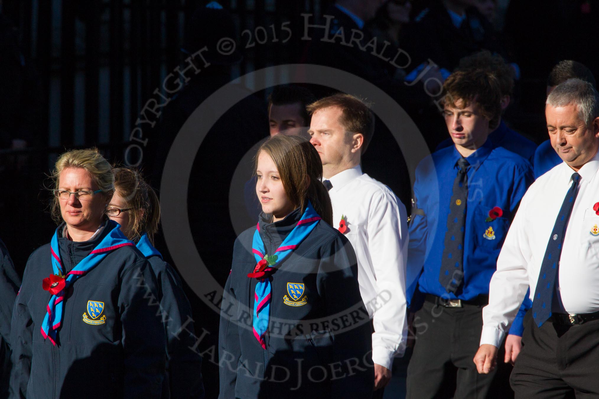 Remembrance Sunday Cenotaph March Past 2013: M50 - Girlguiding London & South East England..
Press stand opposite the Foreign Office building, Whitehall, London SW1,
London,
Greater London,
United Kingdom,
on 10 November 2013 at 12:15, image #2273