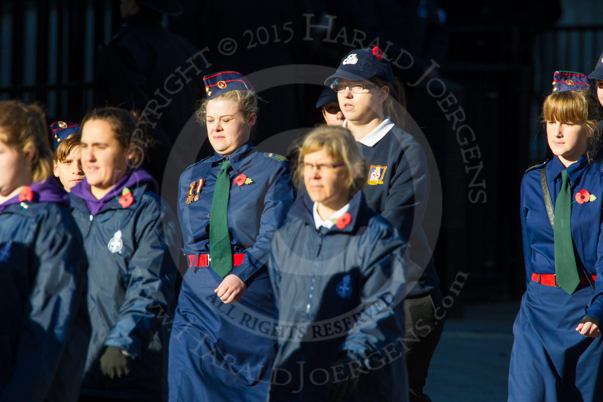 Remembrance Sunday Cenotaph March Past 2013: M52 - Girls Brigade England & Wales..
Press stand opposite the Foreign Office building, Whitehall, London SW1,
London,
Greater London,
United Kingdom,
on 10 November 2013 at 12:15, image #2292