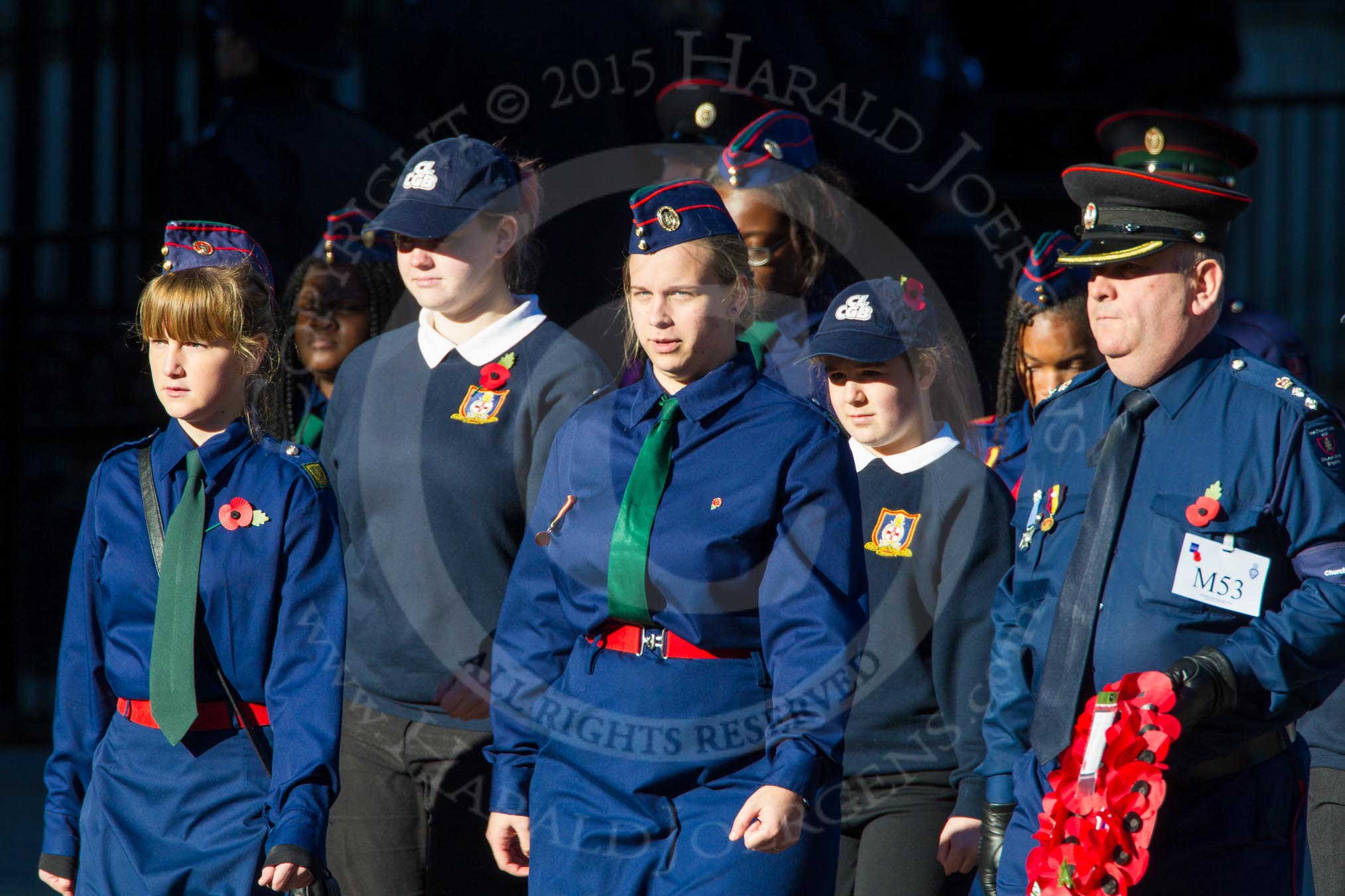 Remembrance Sunday Cenotaph March Past 2013: M53 - Church Lads & Church Girls Brigade..
Press stand opposite the Foreign Office building, Whitehall, London SW1,
London,
Greater London,
United Kingdom,
on 10 November 2013 at 12:15, image #2296