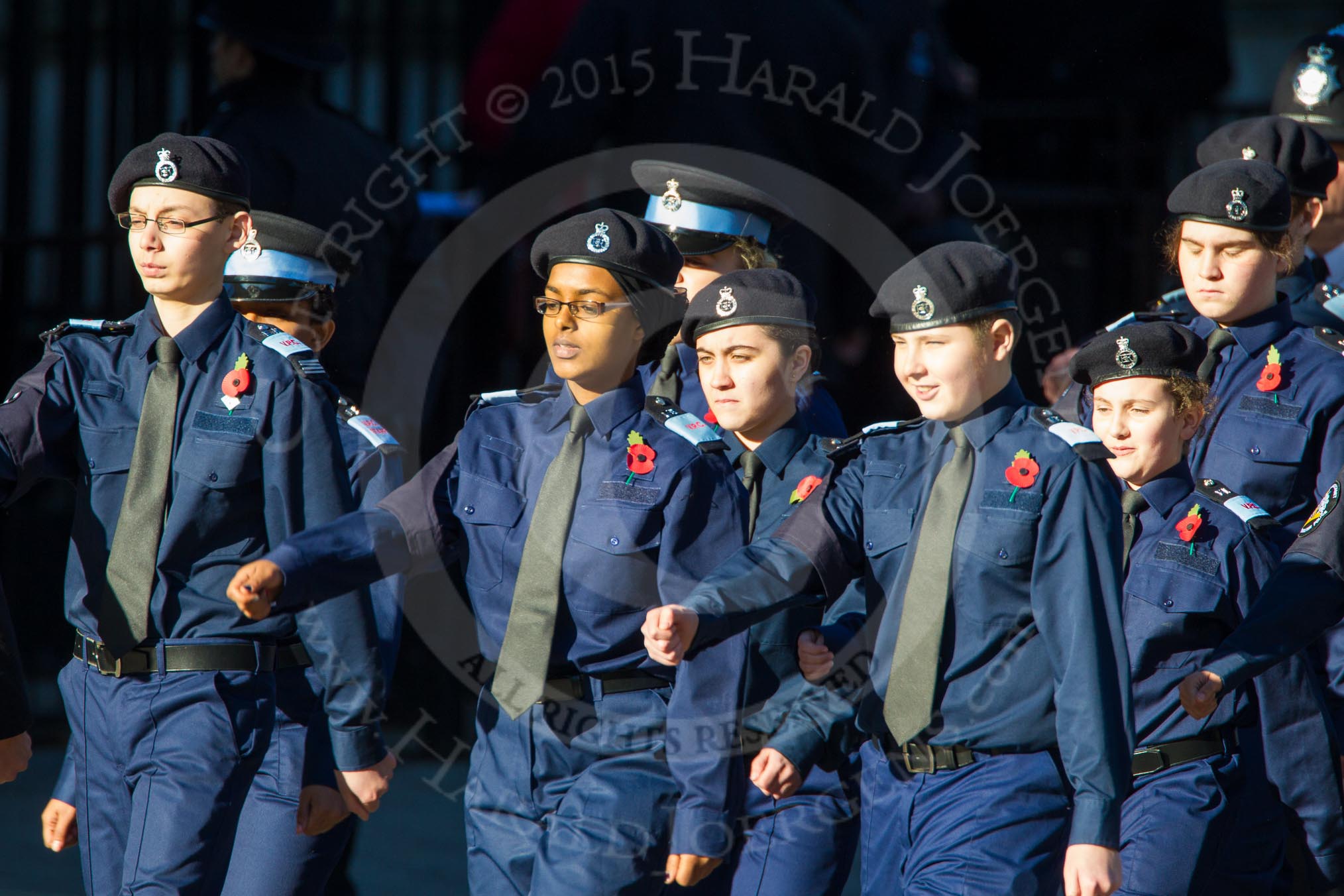 Remembrance Sunday Cenotaph March Past 2013: M54 - Metropolitan Police Volunteer Police Cadets..
Press stand opposite the Foreign Office building, Whitehall, London SW1,
London,
Greater London,
United Kingdom,
on 10 November 2013 at 12:16, image #2305