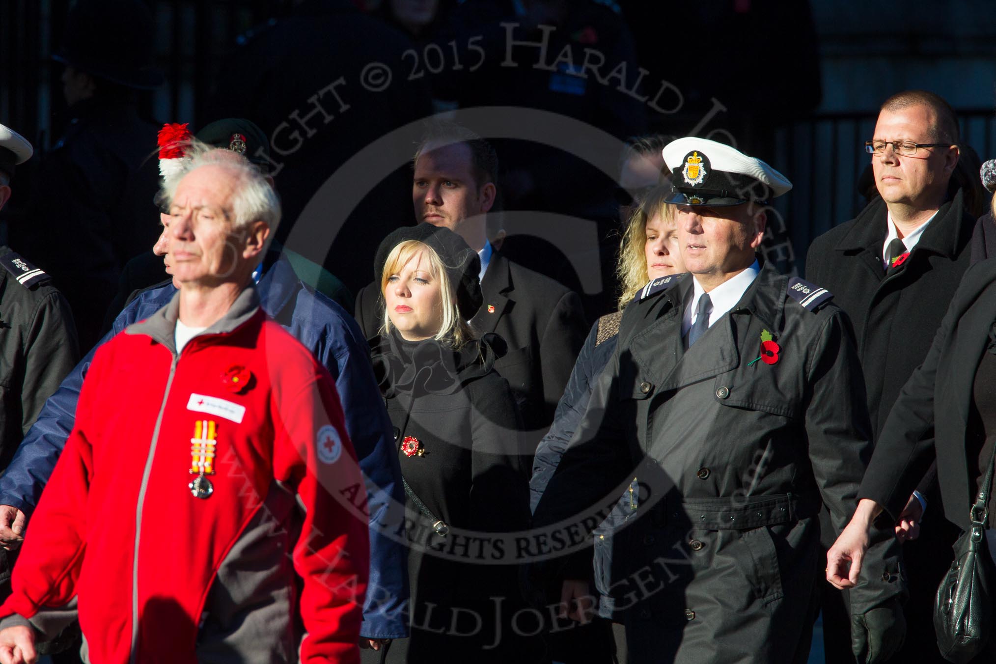 Remembrance Sunday Cenotaph March Past 2013: M56 - British Red Cross..
Press stand opposite the Foreign Office building, Whitehall, London SW1,
London,
Greater London,
United Kingdom,
on 10 November 2013 at 12:16, image #2331