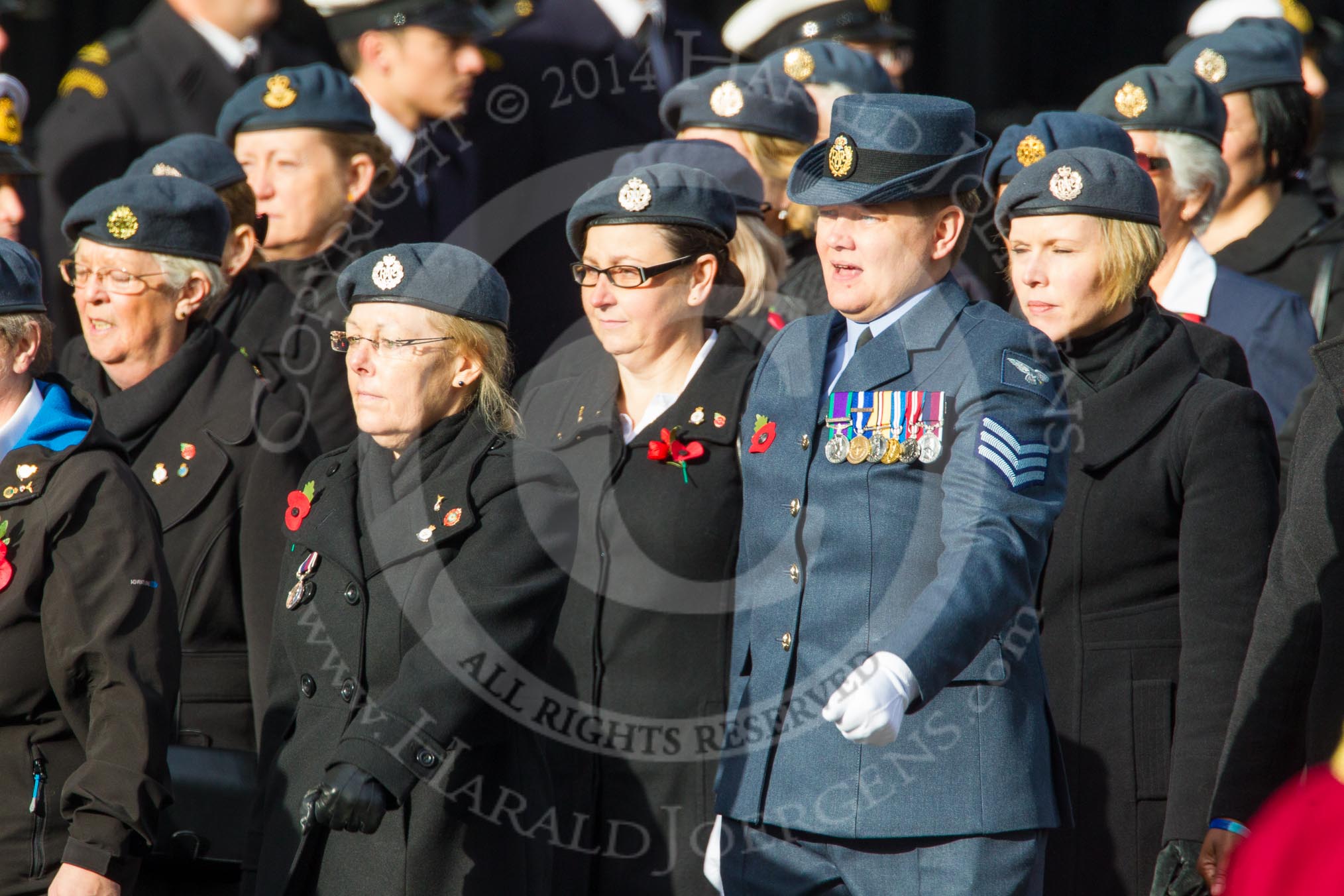 Remembrance Sunday at the Cenotaph in London 2014: Group C2 - Royal Air Force Regiment Association.
Press stand opposite the Foreign Office building, Whitehall, London SW1,
London,
Greater London,
United Kingdom,
on 09 November 2014 at 11:38, image #47