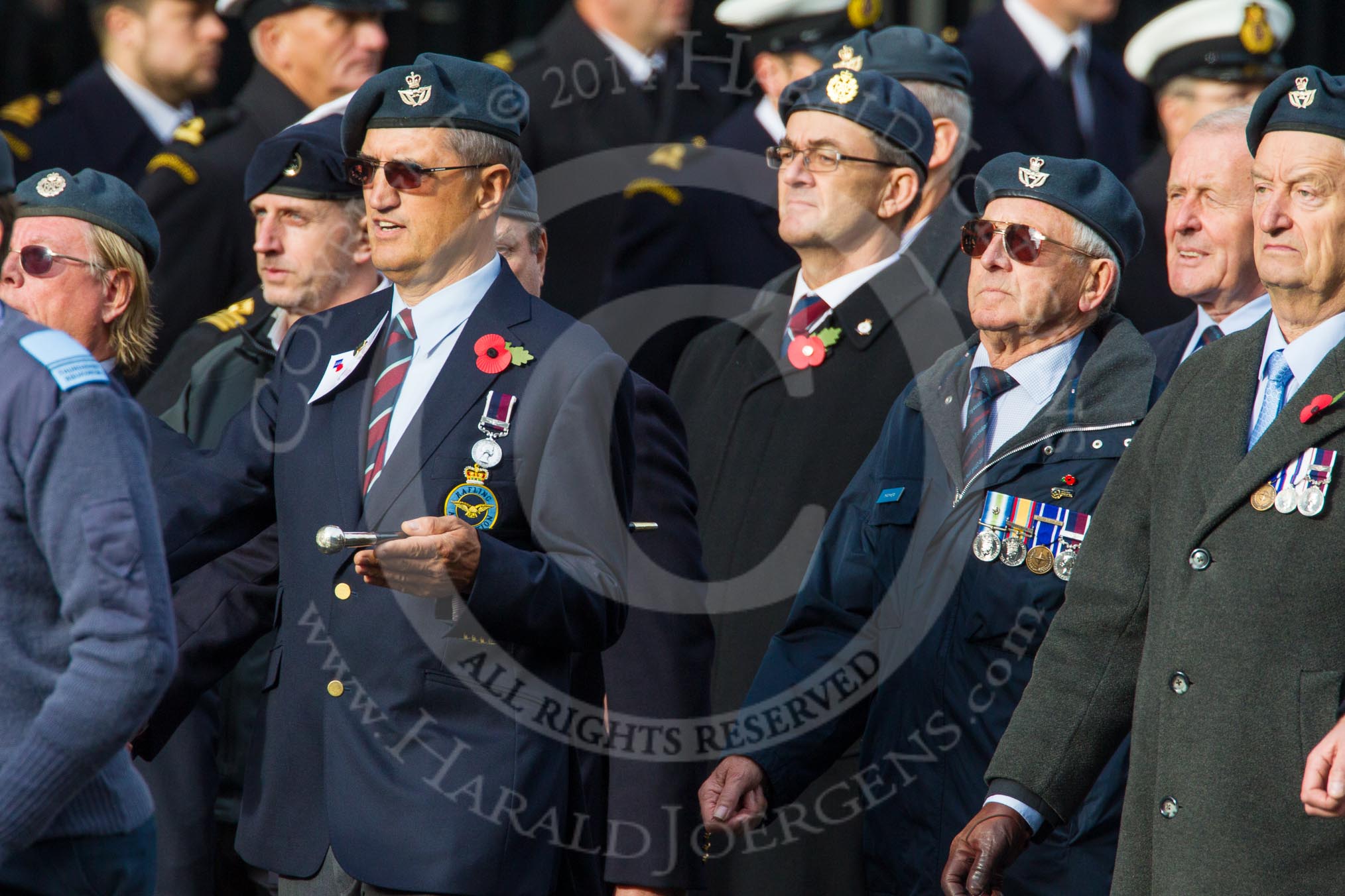 Remembrance Sunday at the Cenotaph in London 2014: Group C6 - RAFLING Association.
Press stand opposite the Foreign Office building, Whitehall, London SW1,
London,
Greater London,
United Kingdom,
on 09 November 2014 at 11:39, image #109