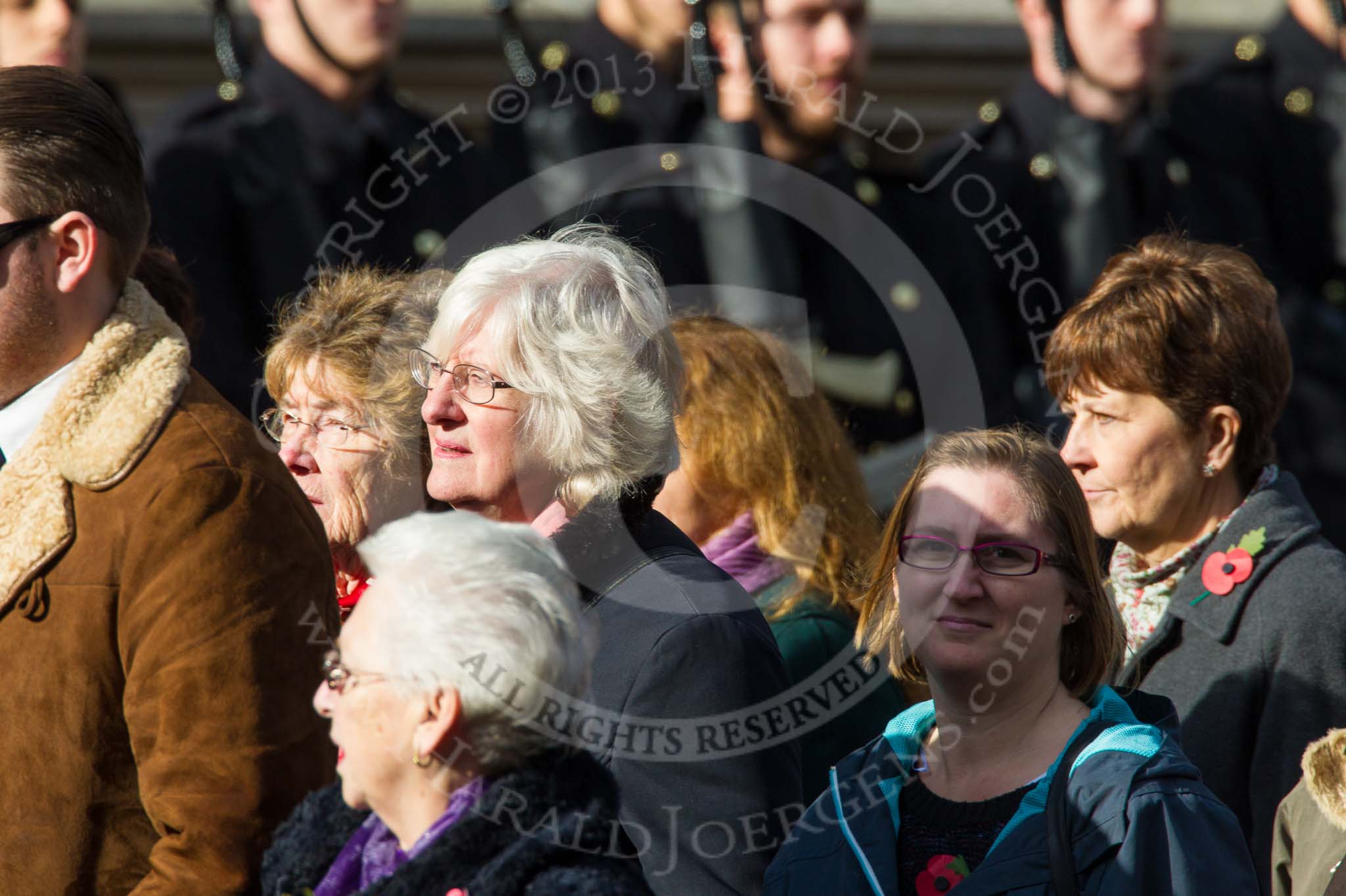 Remembrance Sunday at the Cenotaph in London 2014: Group D23 - British Nuclear Test Veterans Association.
Press stand opposite the Foreign Office building, Whitehall, London SW1,
London,
Greater London,
United Kingdom,
on 09 November 2014 at 11:46, image #427