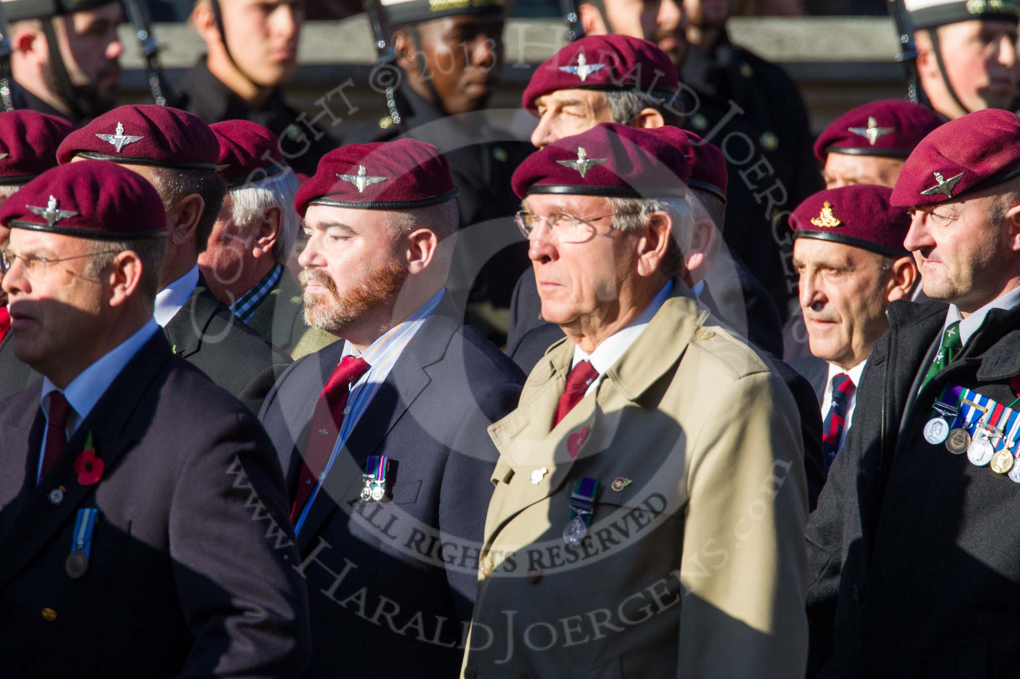Remembrance Sunday at the Cenotaph in London 2014: Group A10 - Parachute Regimental Association.
Press stand opposite the Foreign Office building, Whitehall, London SW1,
London,
Greater London,
United Kingdom,
on 09 November 2014 at 12:02, image #1228
