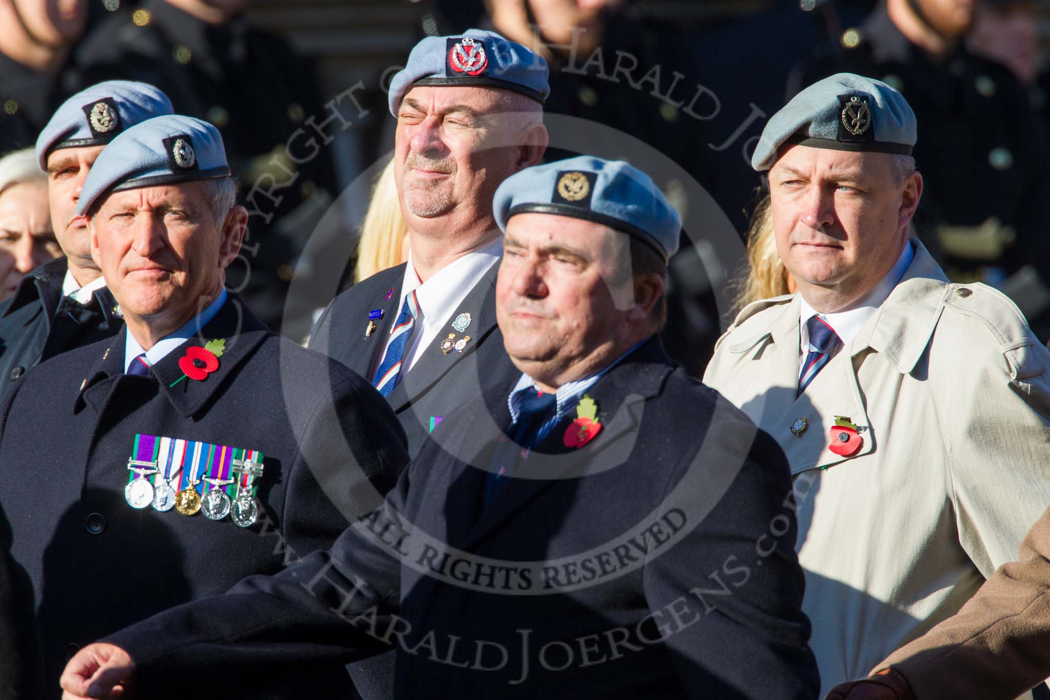 Remembrance Sunday at the Cenotaph in London 2014: Group B12 - Army Air Corps Association.
Press stand opposite the Foreign Office building, Whitehall, London SW1,
London,
Greater London,
United Kingdom,
on 09 November 2014 at 12:09, image #1635