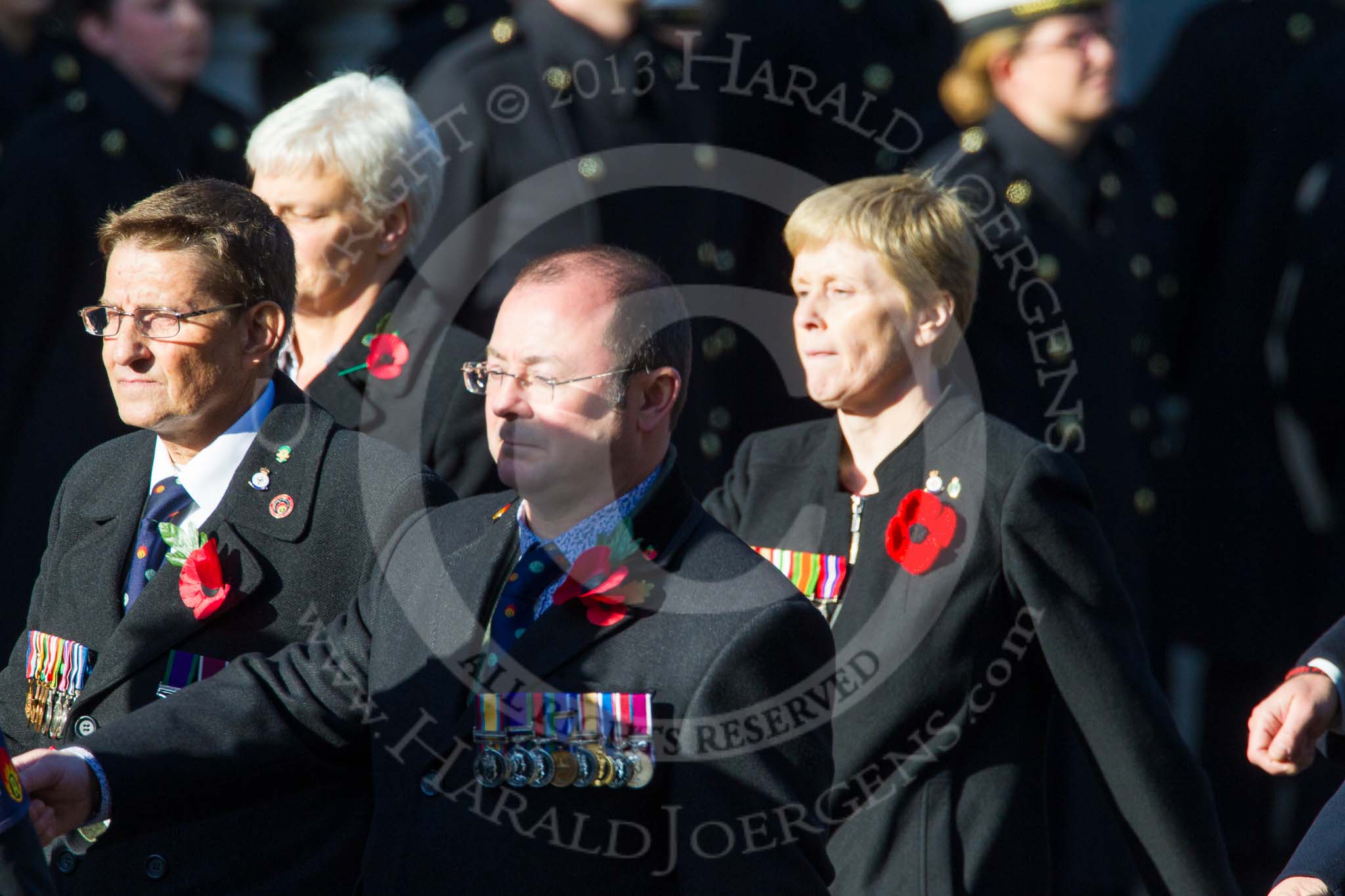 Remembrance Sunday at the Cenotaph in London 2014: Group B34 - Association of Ammunition Technicians.
Press stand opposite the Foreign Office building, Whitehall, London SW1,
London,
Greater London,
United Kingdom,
on 09 November 2014 at 12:14, image #1923