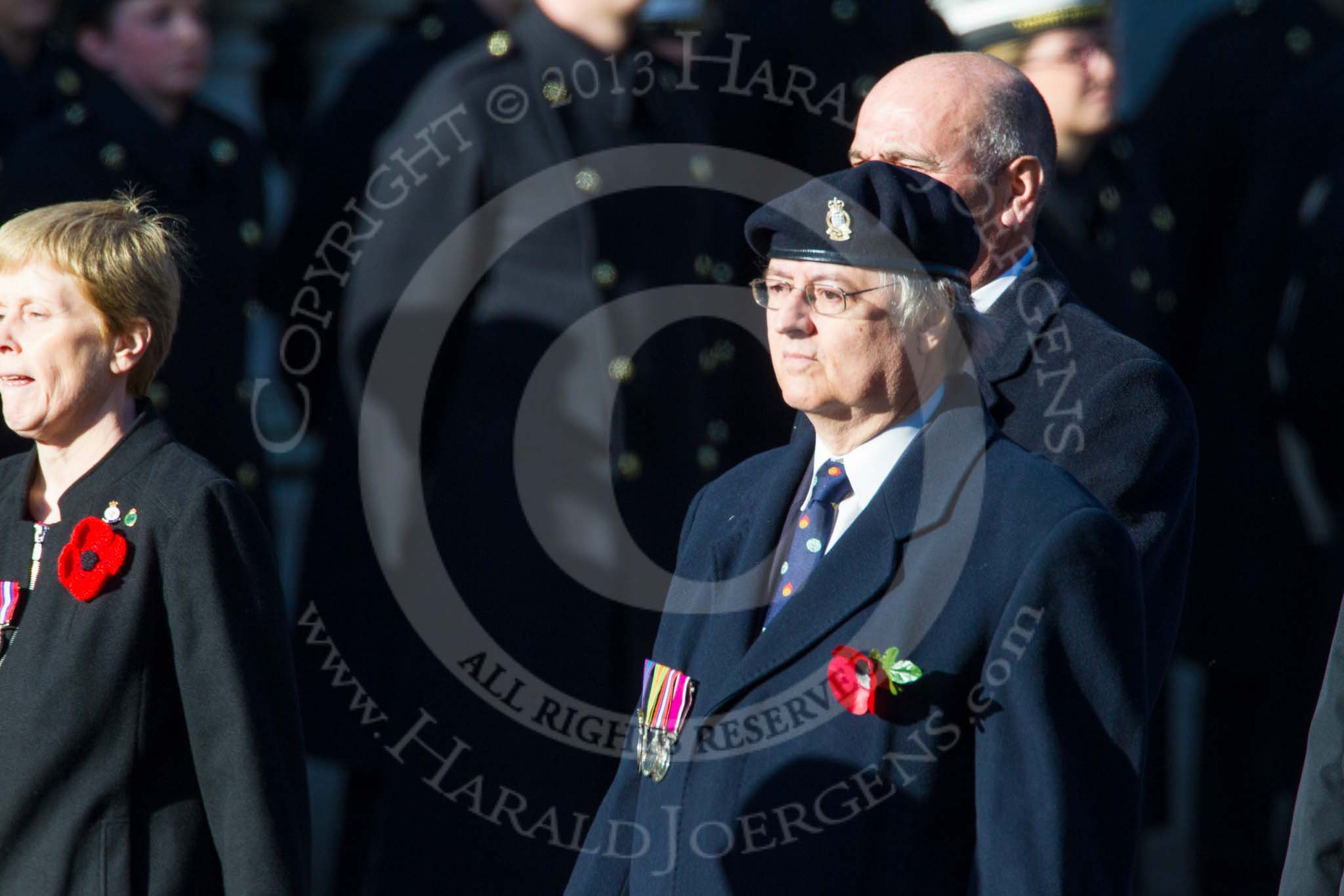 Remembrance Sunday at the Cenotaph in London 2014: Group B34 - Association of Ammunition Technicians.
Press stand opposite the Foreign Office building, Whitehall, London SW1,
London,
Greater London,
United Kingdom,
on 09 November 2014 at 12:14, image #1924