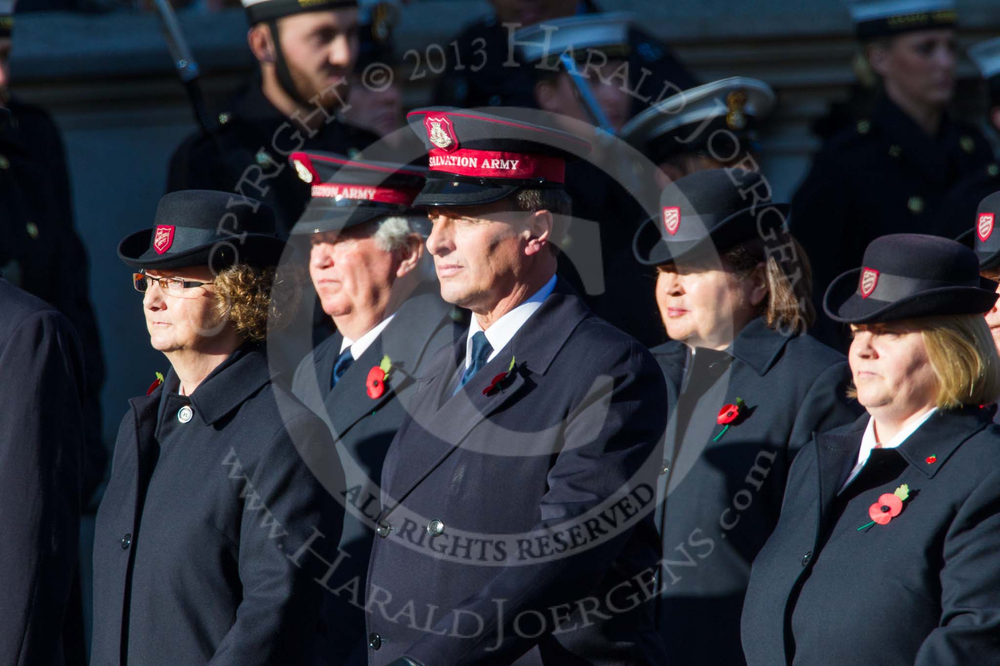 Remembrance Sunday at the Cenotaph in London 2014: Group M7 - Salvation Army.
Press stand opposite the Foreign Office building, Whitehall, London SW1,
London,
Greater London,
United Kingdom,
on 09 November 2014 at 12:15, image #2028