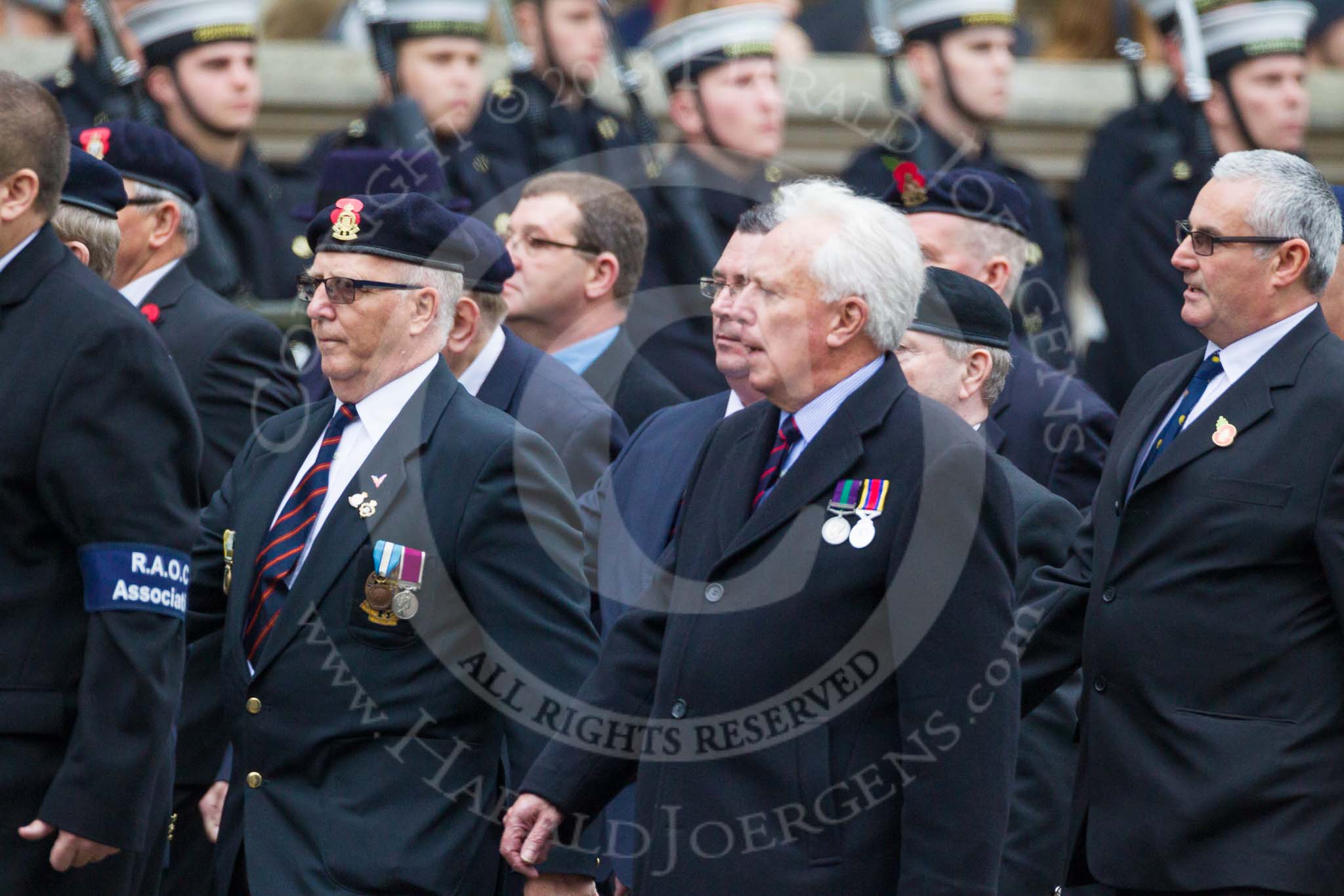 Remembrance Sunday at the Cenotaph 2015: Group B11, RAOC Association.
Cenotaph, Whitehall, London SW1,
London,
Greater London,
United Kingdom,
on 08 November 2015 at 11:38, image #92