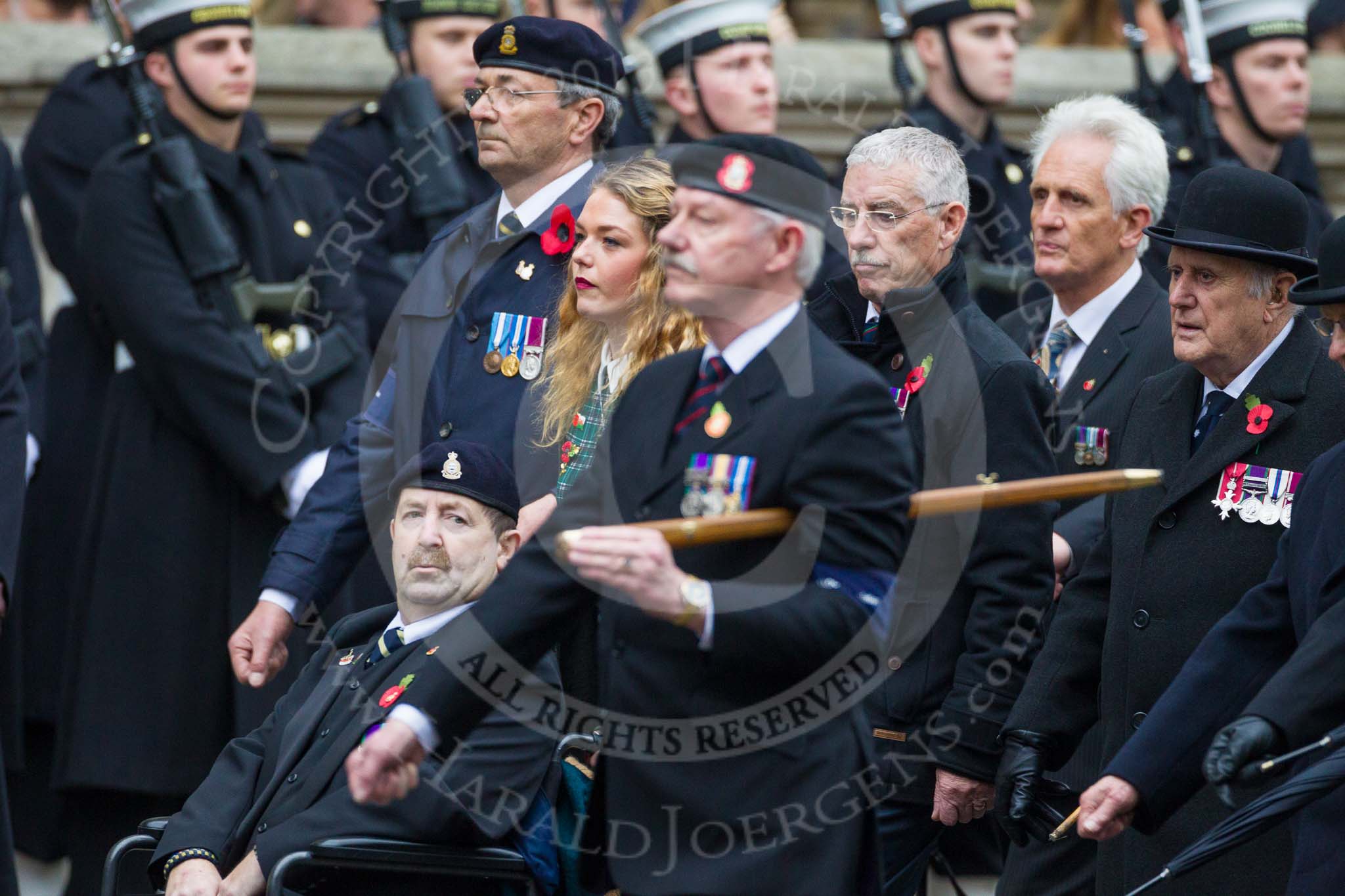 Remembrance Sunday at the Cenotaph 2015: Group B12, Army Catering Corps Association.
Cenotaph, Whitehall, London SW1,
London,
Greater London,
United Kingdom,
on 08 November 2015 at 11:38, image #94