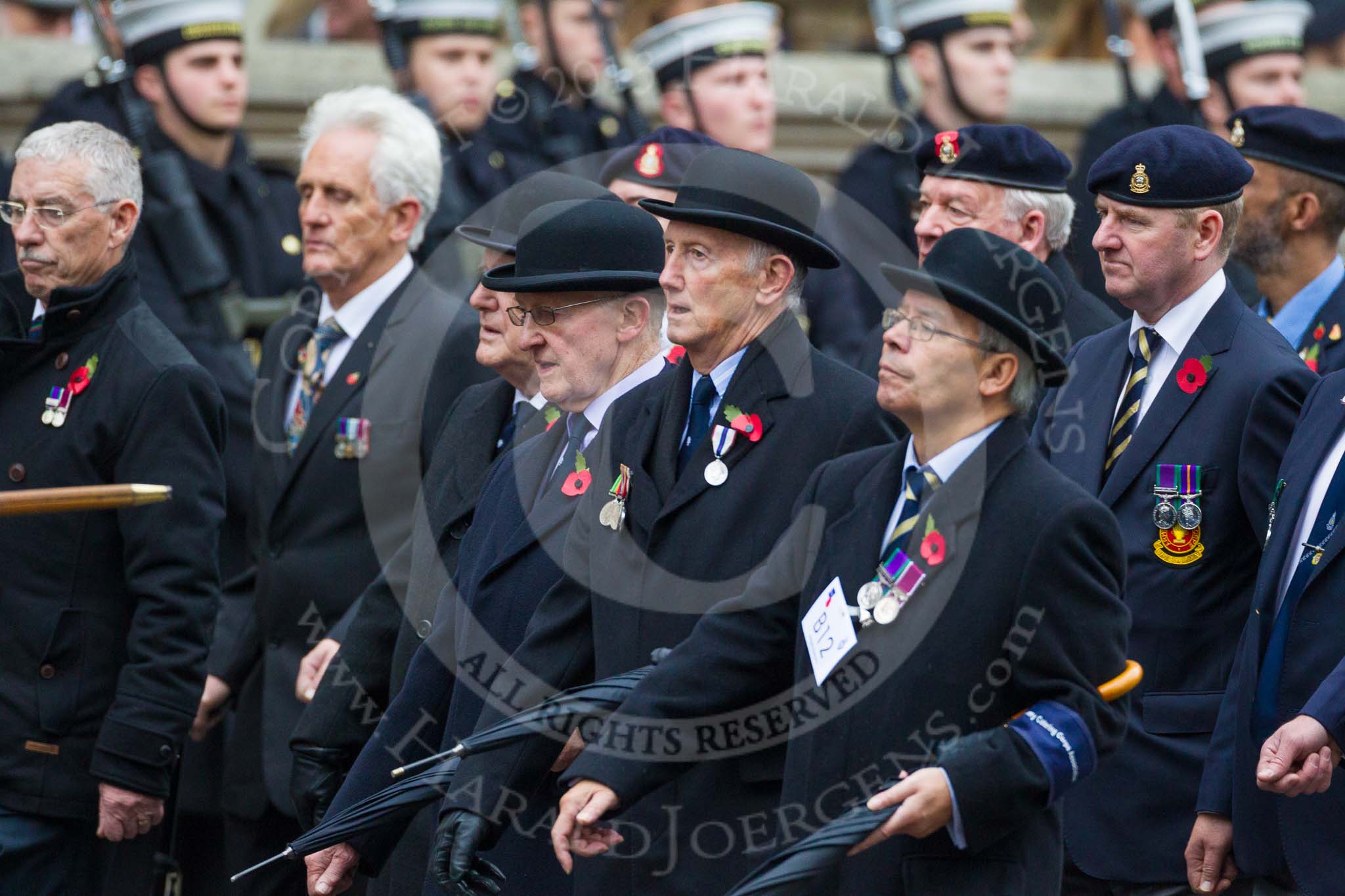 Remembrance Sunday at the Cenotaph 2015: Group B12, Army Catering Corps Association.
Cenotaph, Whitehall, London SW1,
London,
Greater London,
United Kingdom,
on 08 November 2015 at 11:38, image #96