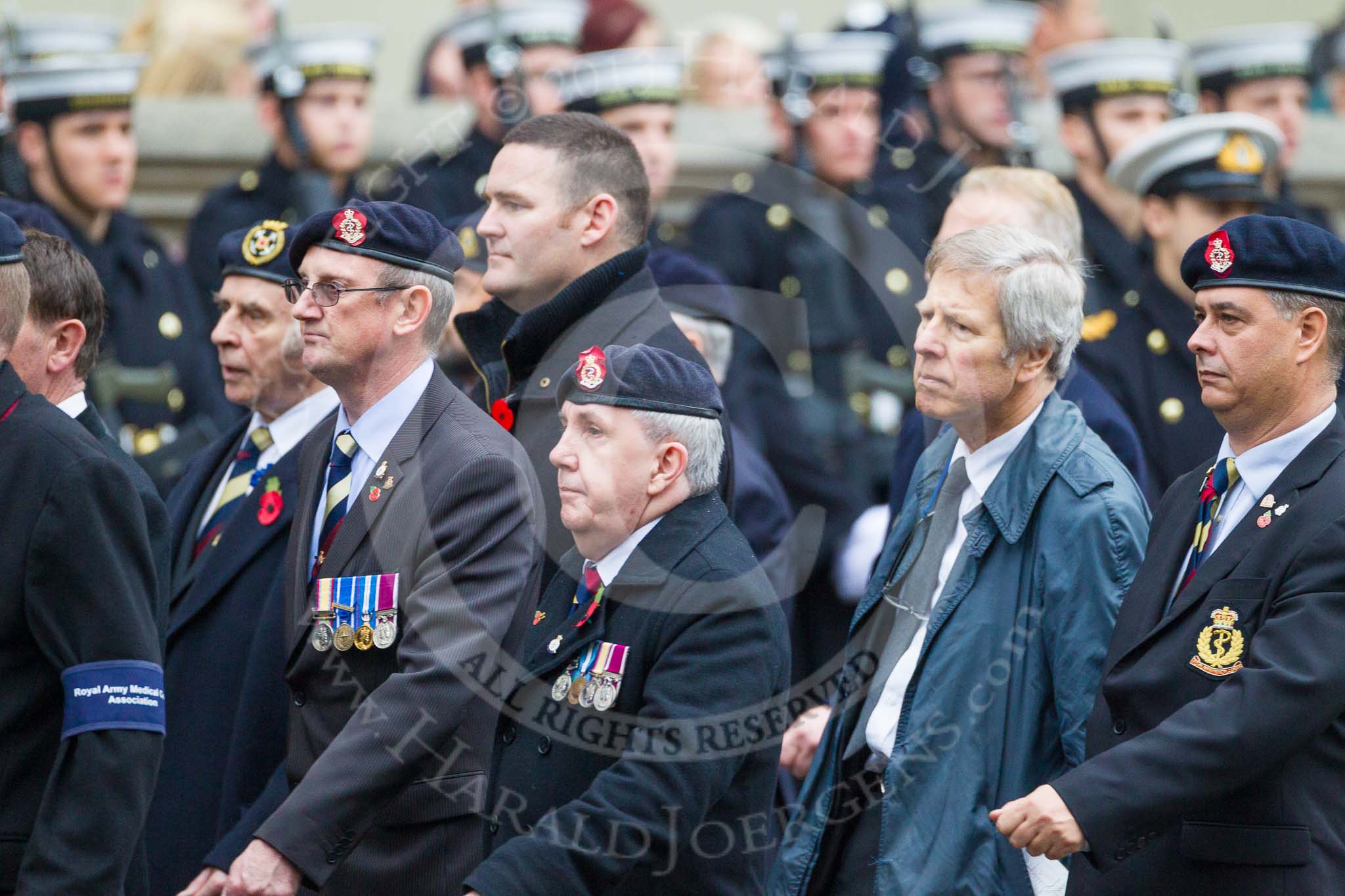 Remembrance Sunday at the Cenotaph 2015: Group B14, Royal Army Medical Corps Association.
Cenotaph, Whitehall, London SW1,
London,
Greater London,
United Kingdom,
on 08 November 2015 at 11:39, image #117