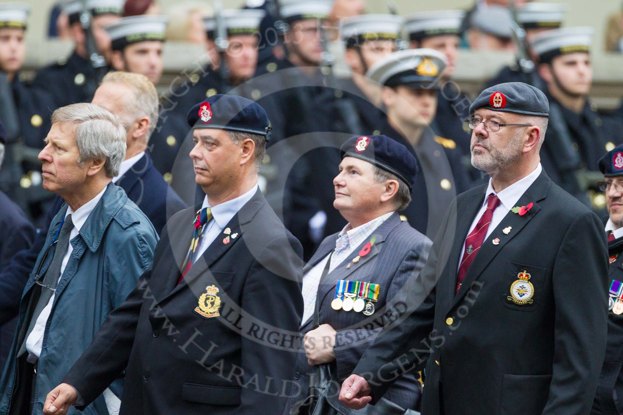 Remembrance Sunday at the Cenotaph 2015: Group B14, Royal Army Medical Corps Association.
Cenotaph, Whitehall, London SW1,
London,
Greater London,
United Kingdom,
on 08 November 2015 at 11:39, image #118