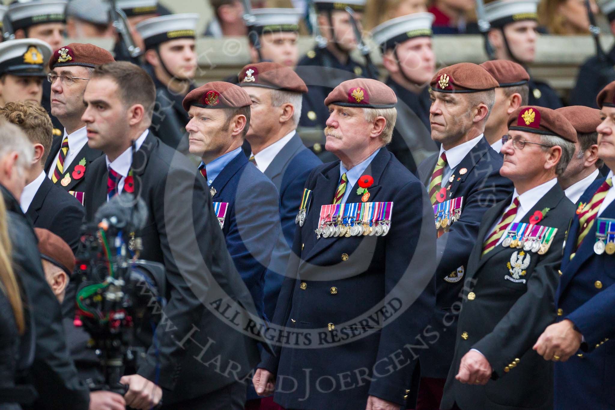 Remembrance Sunday at the Cenotaph 2015: Group B25, Kings Royal Hussars Regimental Association.
Cenotaph, Whitehall, London SW1,
London,
Greater London,
United Kingdom,
on 08 November 2015 at 11:41, image #188