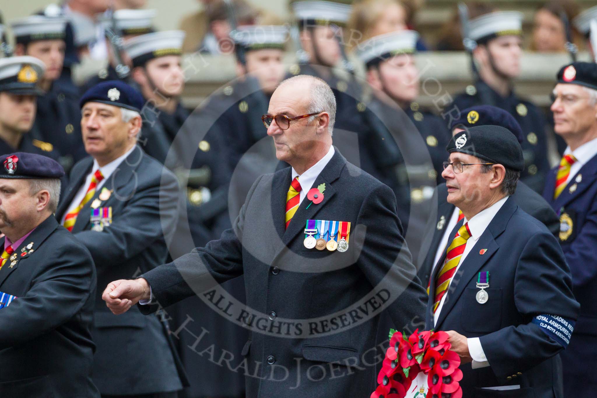 Remembrance Sunday at the Cenotaph 2015: Group B28, JLR RAC Old Boys' Association.
Cenotaph, Whitehall, London SW1,
London,
Greater London,
United Kingdom,
on 08 November 2015 at 11:42, image #225