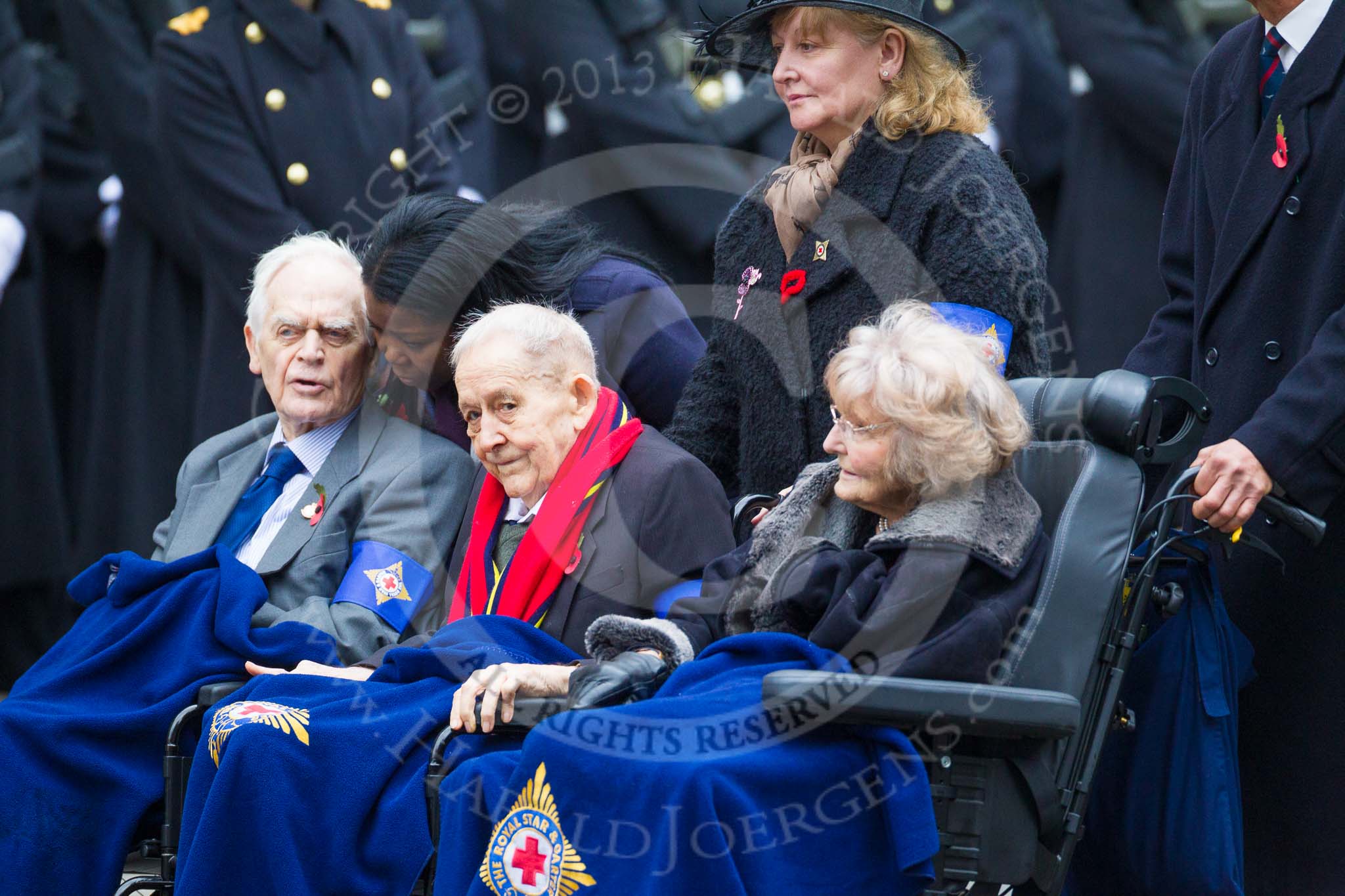 Remembrance Sunday at the Cenotaph 2015: Group B45, The Royal Star & Garter Homes.
Cenotaph, Whitehall, London SW1,
London,
Greater London,
United Kingdom,
on 08 November 2015 at 11:45, image #368