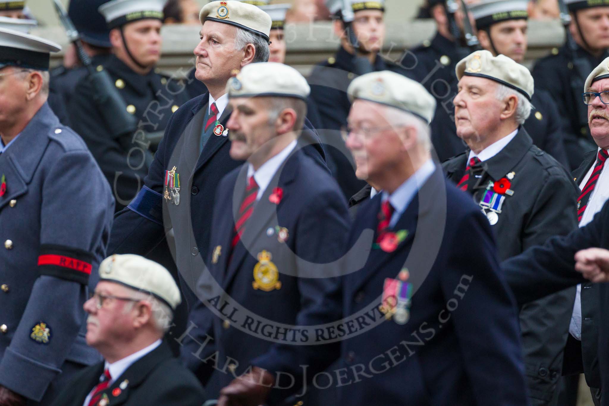 Remembrance Sunday at the Cenotaph 2015: Group C24, Royal Air Force Police Association.
Cenotaph, Whitehall, London SW1,
London,
Greater London,
United Kingdom,
on 08 November 2015 at 11:50, image #563