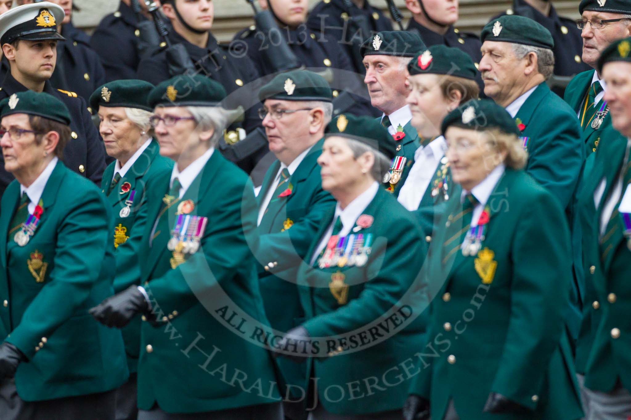 Remembrance Sunday at the Cenotaph 2015: Group D3, Ulster Defence Regiment.
Cenotaph, Whitehall, London SW1,
London,
Greater London,
United Kingdom,
on 08 November 2015 at 11:51, image #592