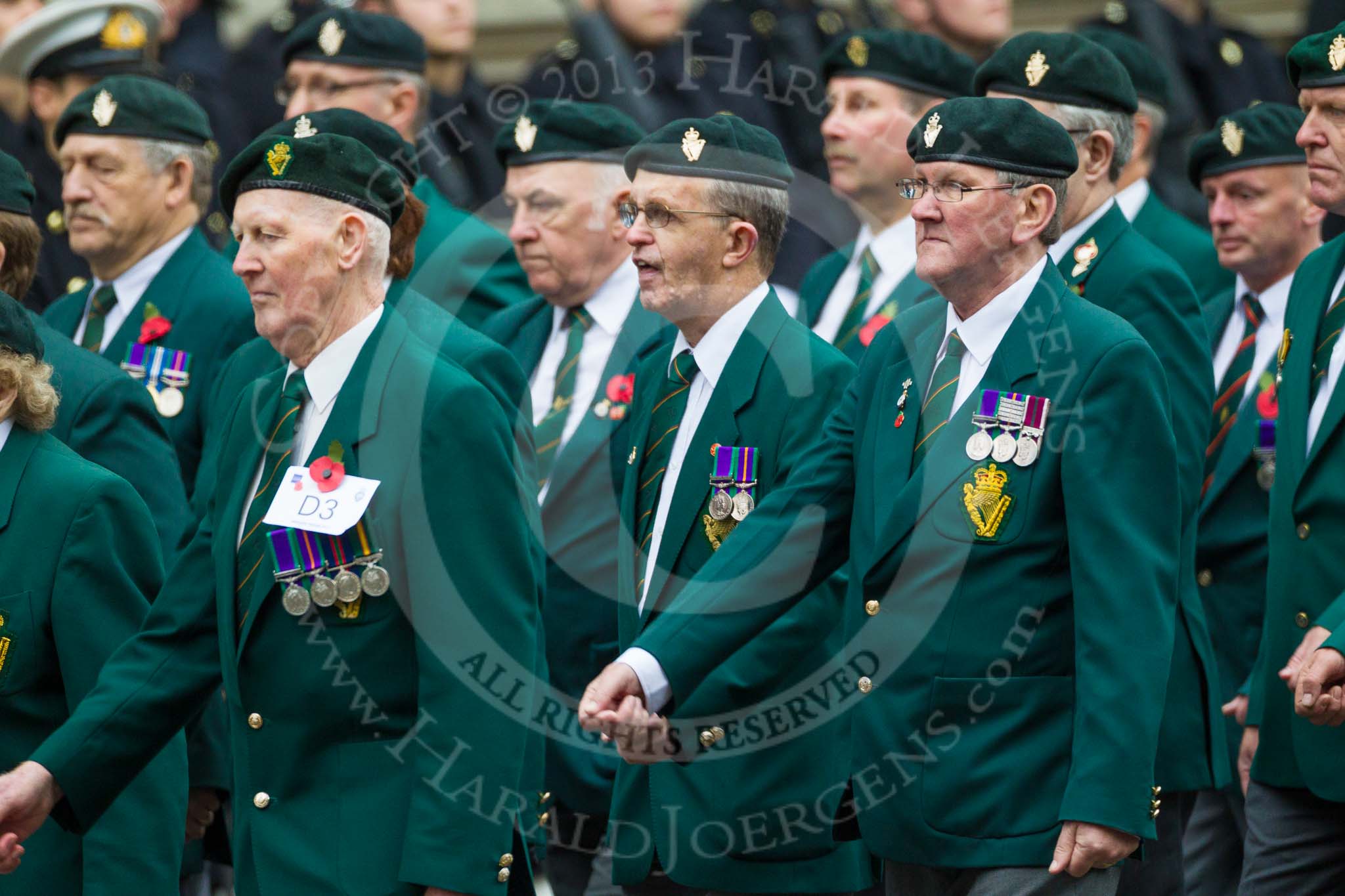 Remembrance Sunday at the Cenotaph 2015: Group D3, Ulster Defence Regiment.
Cenotaph, Whitehall, London SW1,
London,
Greater London,
United Kingdom,
on 08 November 2015 at 11:51, image #593