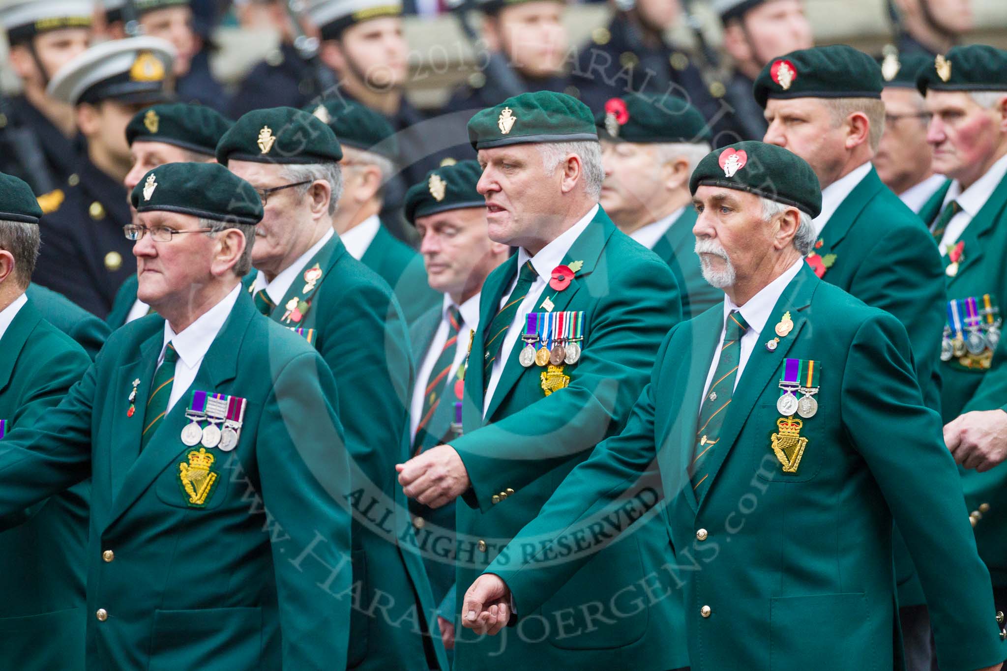 Remembrance Sunday at the Cenotaph 2015: Group D3, Ulster Defence Regiment.
Cenotaph, Whitehall, London SW1,
London,
Greater London,
United Kingdom,
on 08 November 2015 at 11:51, image #594