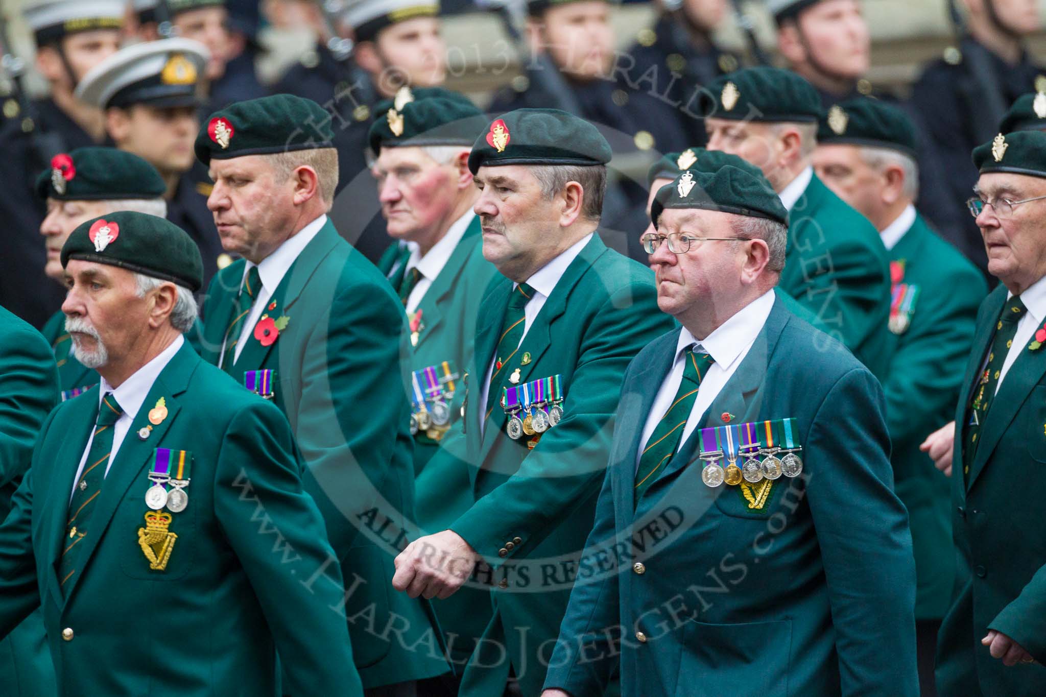 Remembrance Sunday at the Cenotaph 2015: Group D3, Ulster Defence Regiment.
Cenotaph, Whitehall, London SW1,
London,
Greater London,
United Kingdom,
on 08 November 2015 at 11:51, image #595