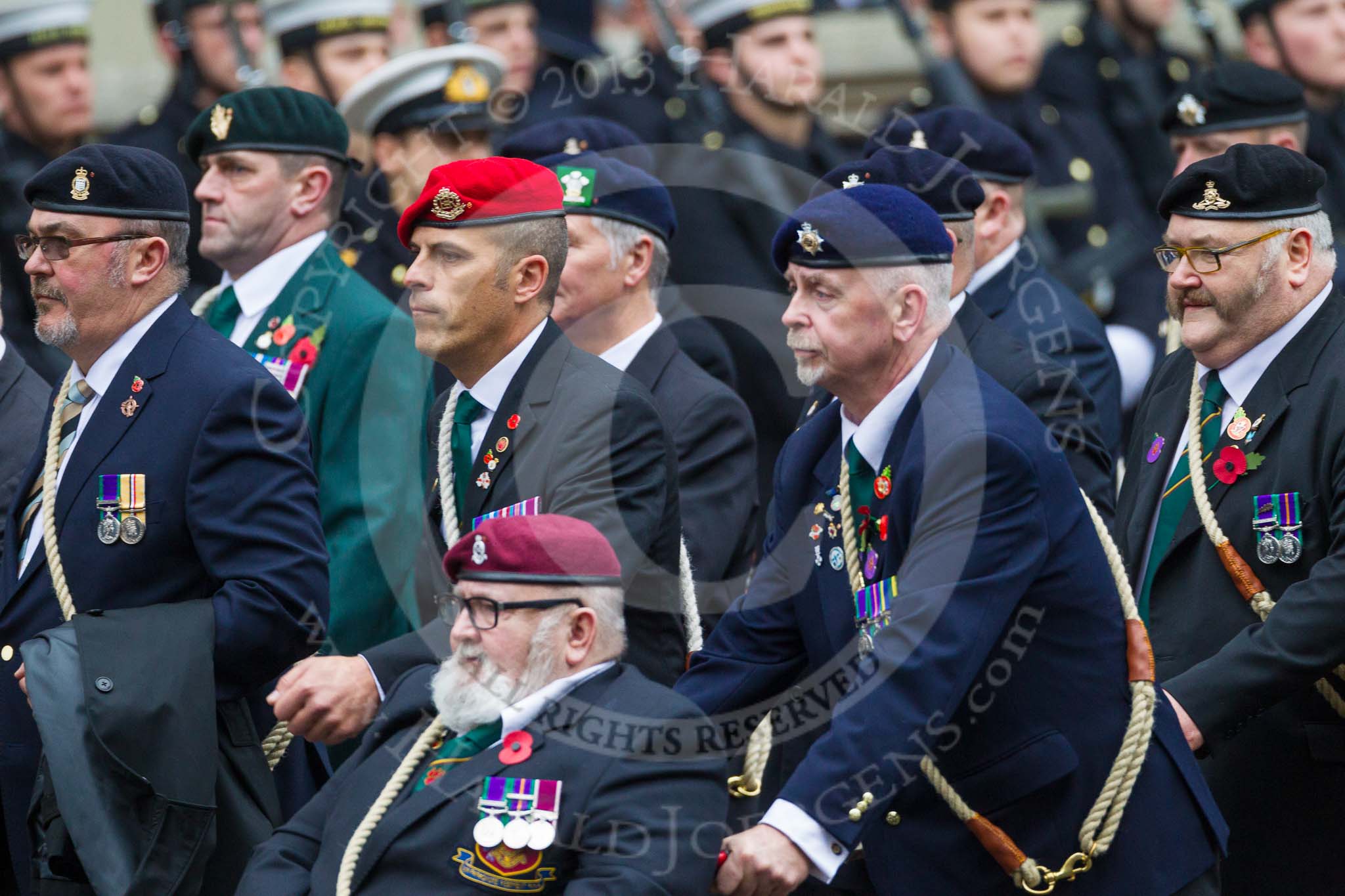 Remembrance Sunday at the Cenotaph 2015: Group D4, Army Dog Unit Northern Ireland Association.
Cenotaph, Whitehall, London SW1,
London,
Greater London,
United Kingdom,
on 08 November 2015 at 11:52, image #606