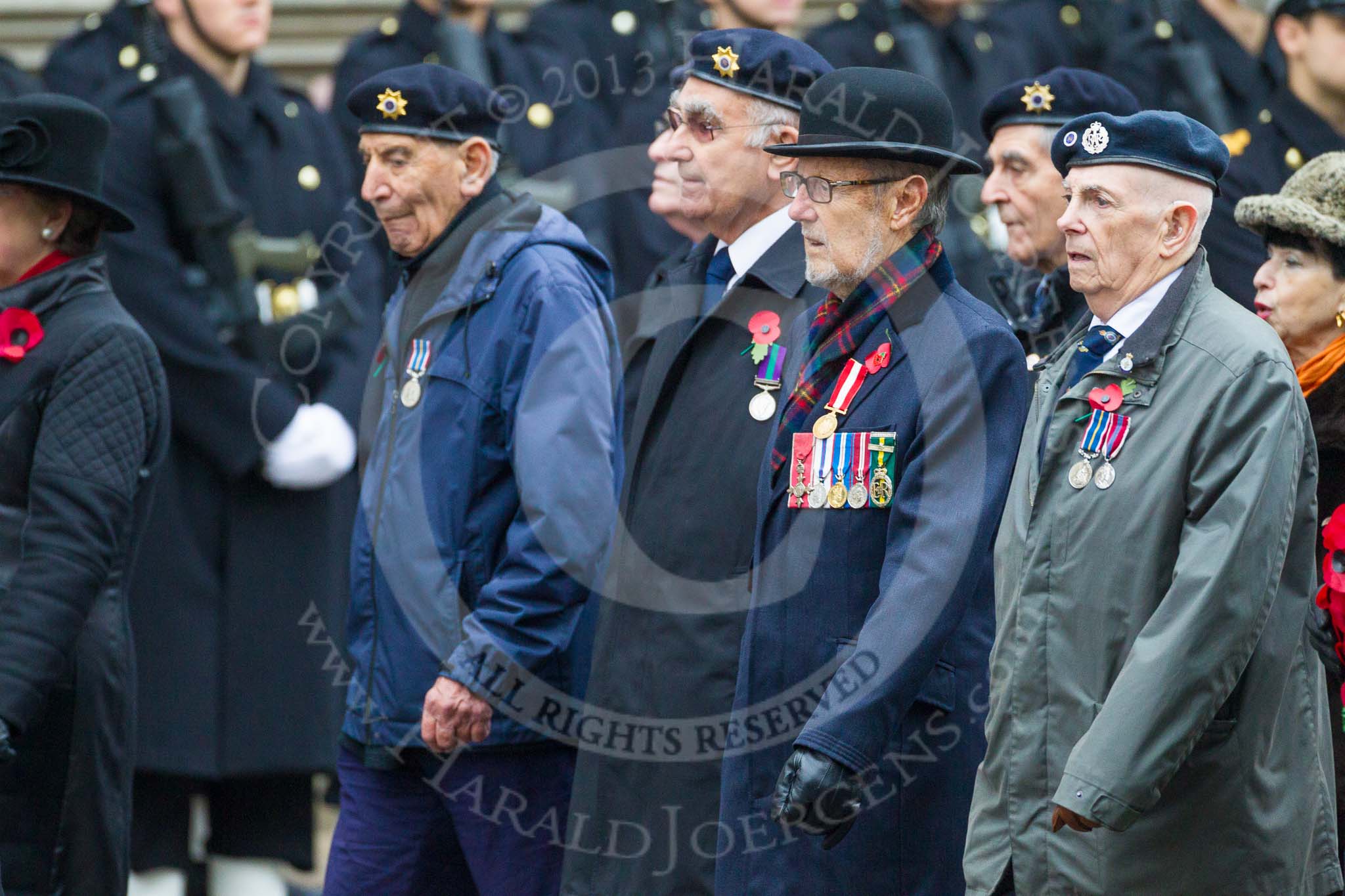 Remembrance Sunday at the Cenotaph 2015: Group D13, Association of Jewish Ex-Servicemen & Women.
Cenotaph, Whitehall, London SW1,
London,
Greater London,
United Kingdom,
on 08 November 2015 at 11:53, image #646