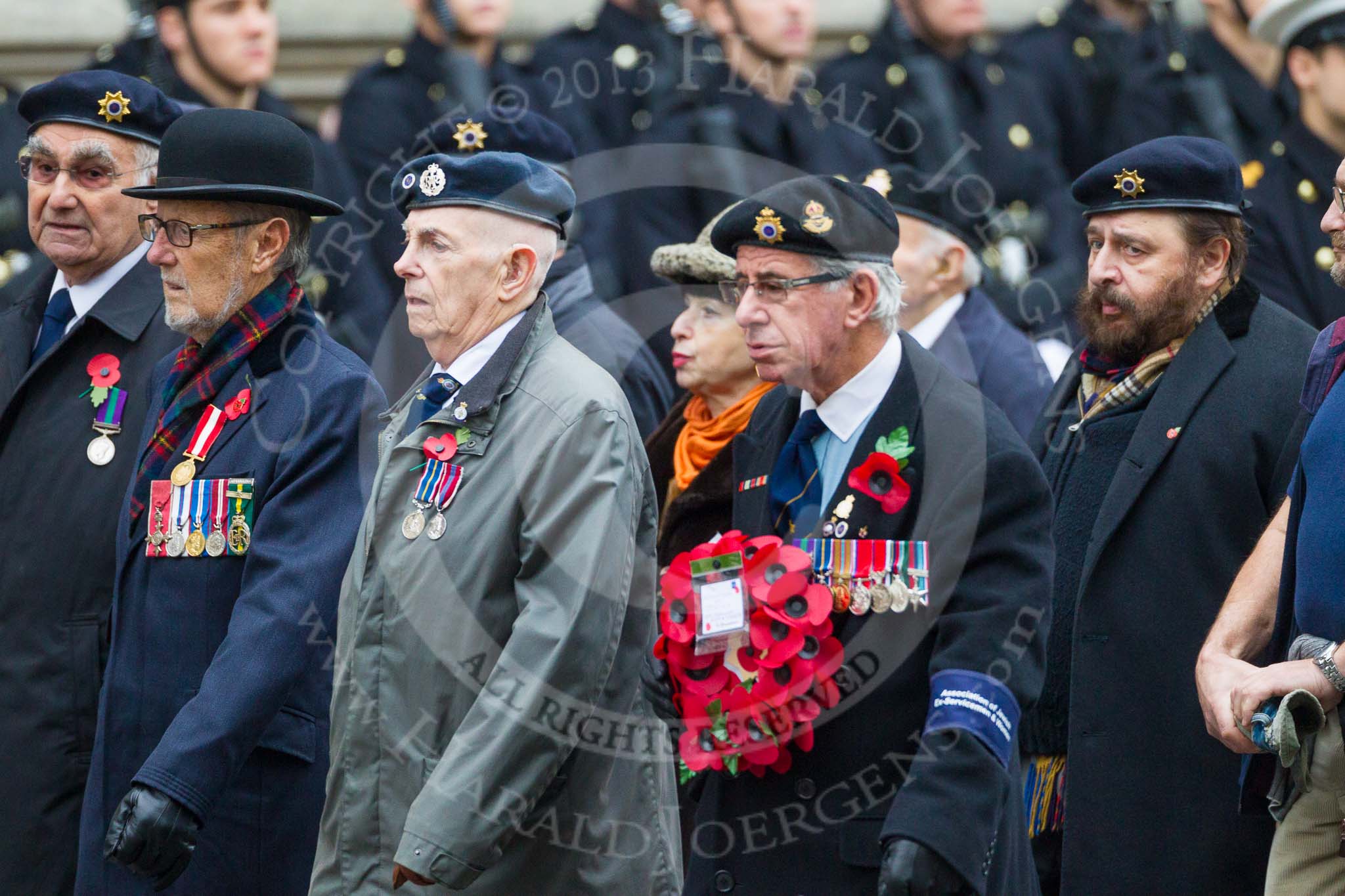 Remembrance Sunday at the Cenotaph 2015: Group D13, Association of Jewish Ex-Servicemen & Women.
Cenotaph, Whitehall, London SW1,
London,
Greater London,
United Kingdom,
on 08 November 2015 at 11:53, image #647