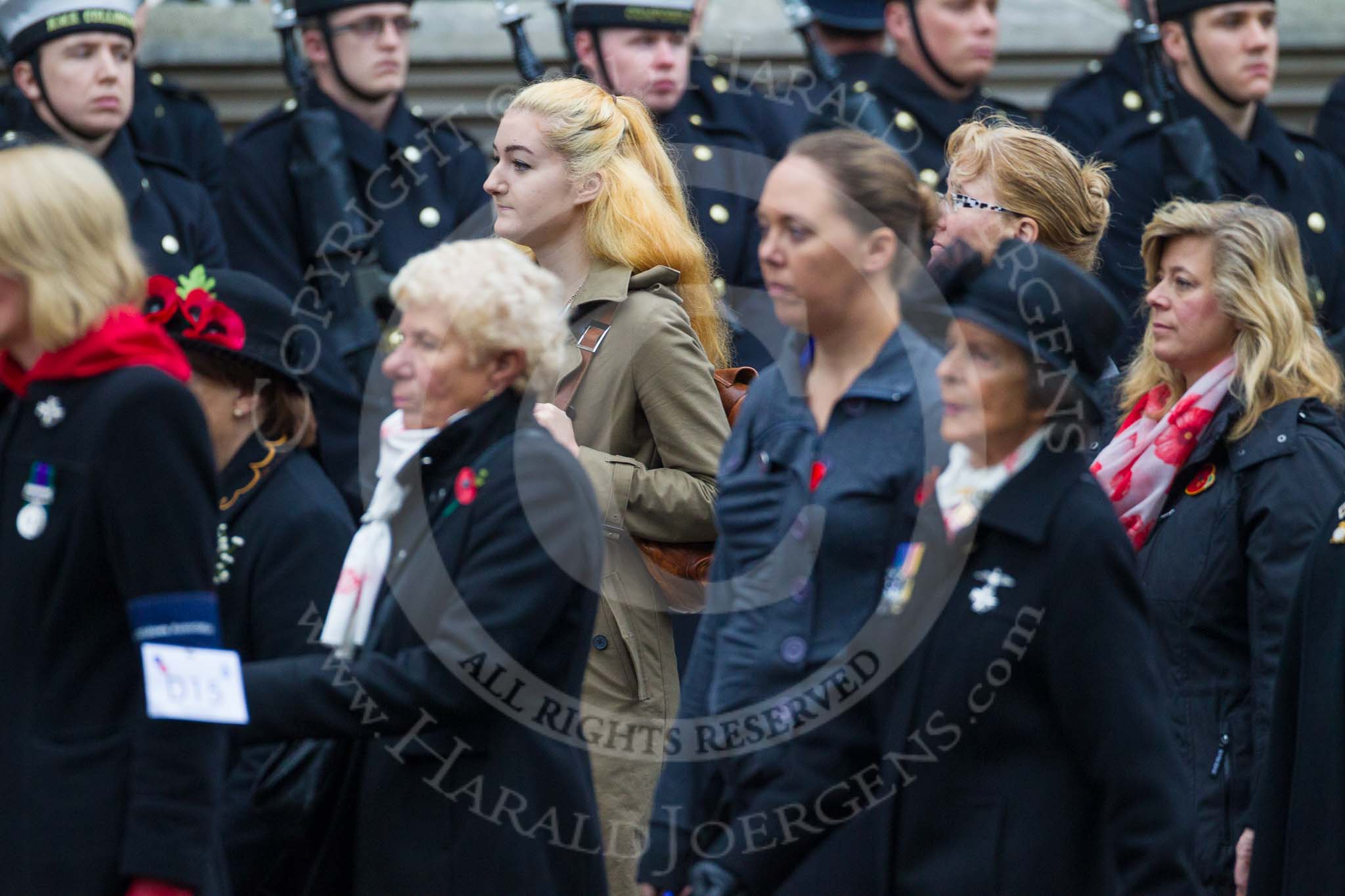 Remembrance Sunday at the Cenotaph 2015: Group D15, War Widows Association.
Cenotaph, Whitehall, London SW1,
London,
Greater London,
United Kingdom,
on 08 November 2015 at 11:53, image #658