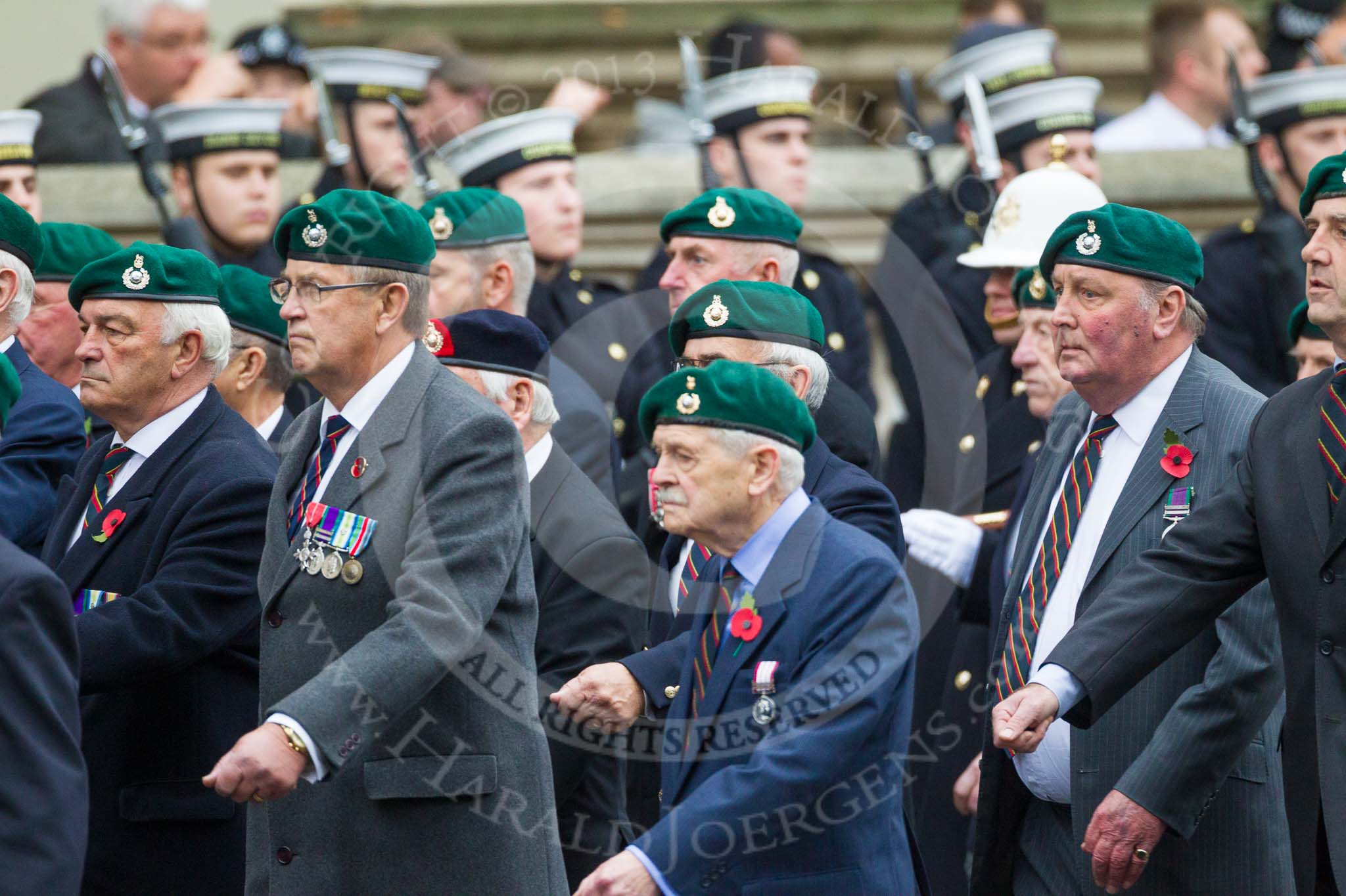 Remembrance Sunday at the Cenotaph 2015: Group E1, Royal Marines Association.
Cenotaph, Whitehall, London SW1,
London,
Greater London,
United Kingdom,
on 08 November 2015 at 11:58, image #795