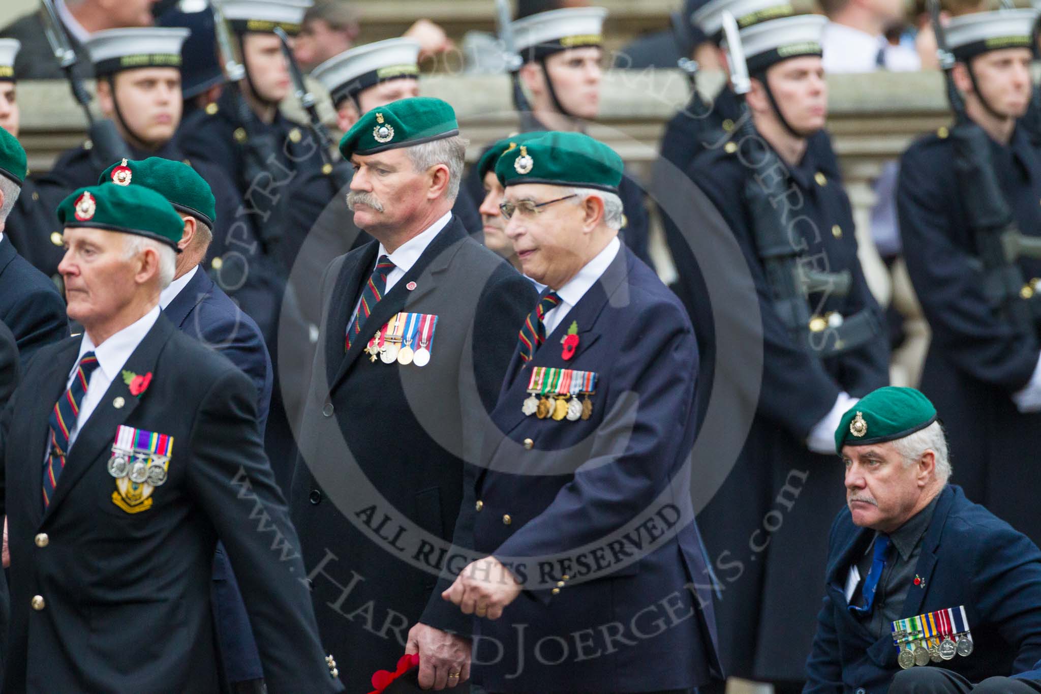 Remembrance Sunday at the Cenotaph 2015: Group E1, Royal Marines Association.
Cenotaph, Whitehall, London SW1,
London,
Greater London,
United Kingdom,
on 08 November 2015 at 11:58, image #798