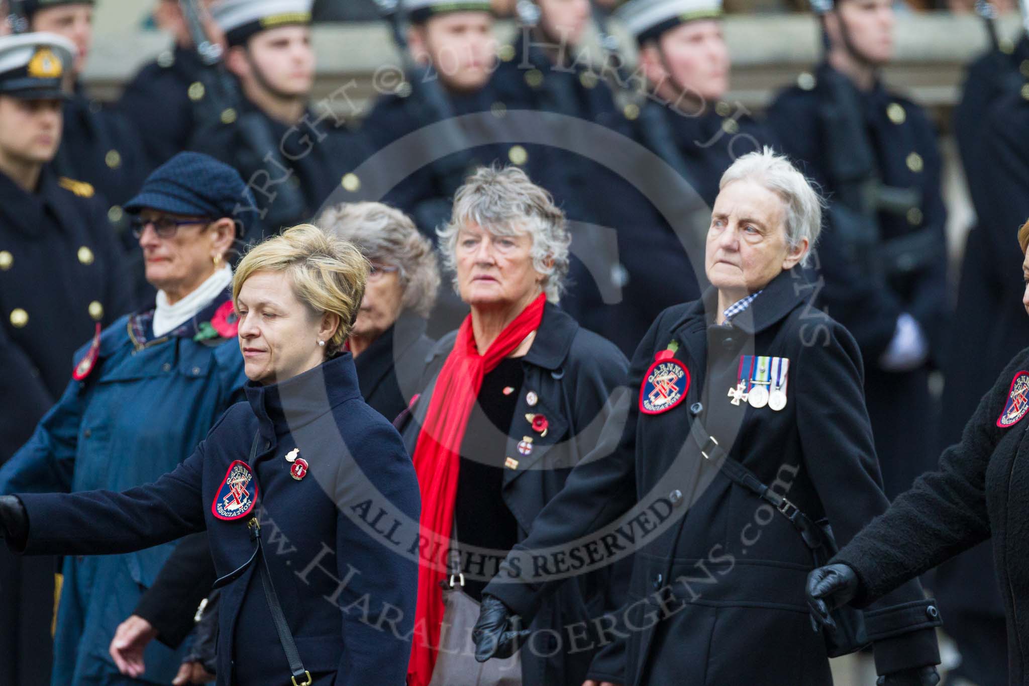 Remembrance Sunday at the Cenotaph 2015: Group E17, Queen Alexandra's Royal Naval Nursing Service.
Cenotaph, Whitehall, London SW1,
London,
Greater London,
United Kingdom,
on 08 November 2015 at 12:00, image #896