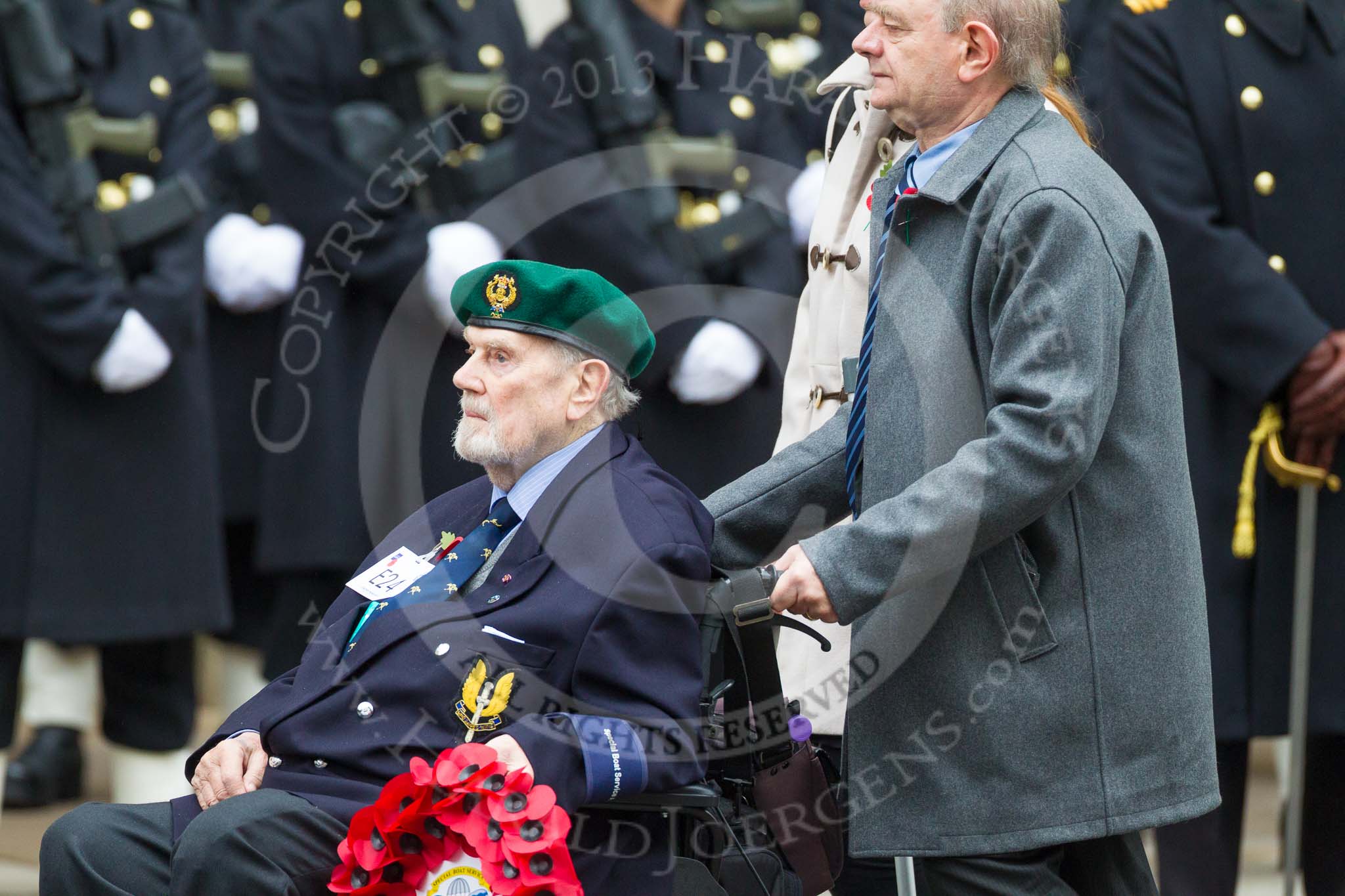 Remembrance Sunday at the Cenotaph 2015: Group E24, Special Boat Service Association.
Cenotaph, Whitehall, London SW1,
London,
Greater London,
United Kingdom,
on 08 November 2015 at 12:02, image #924